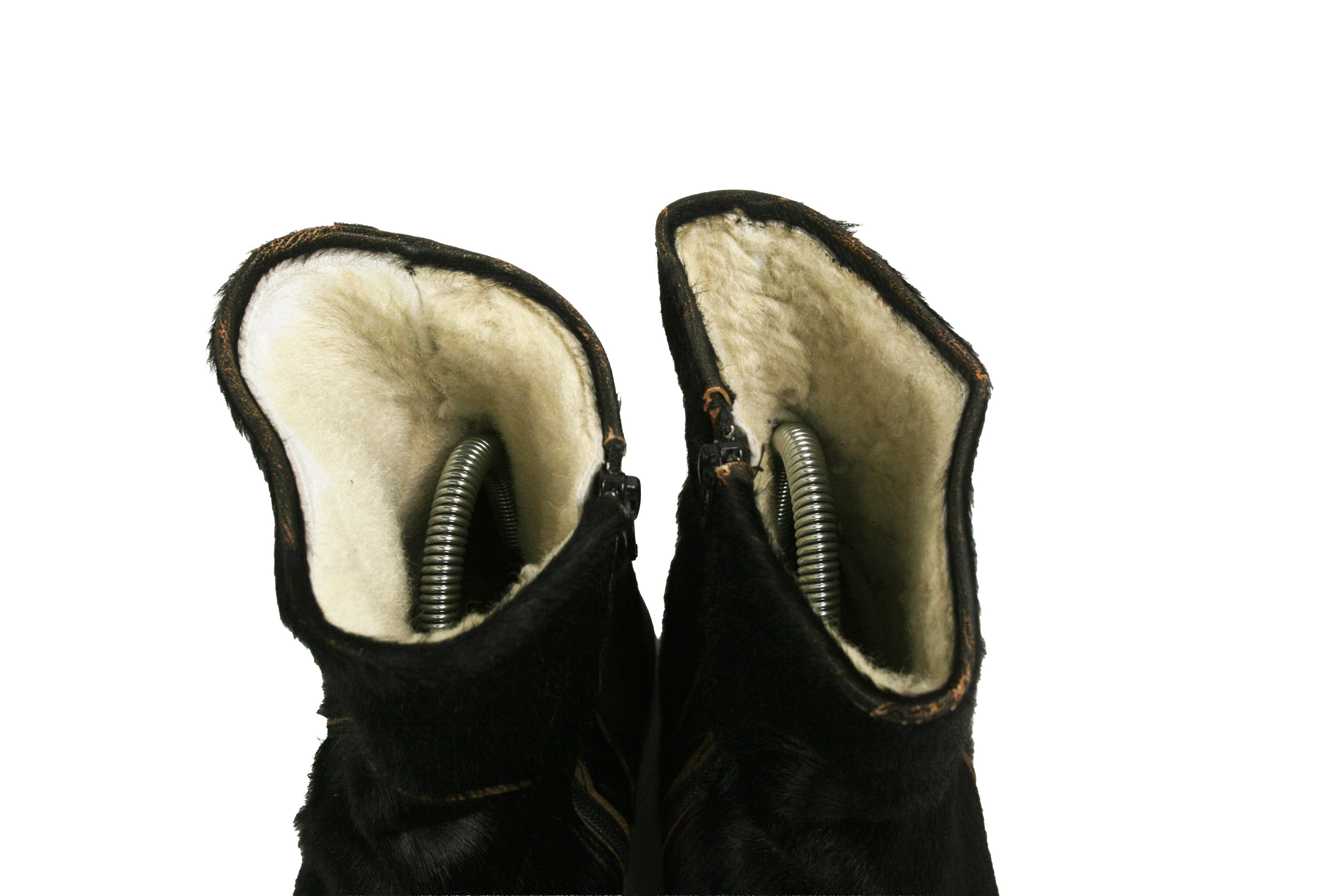 Japanese Brand Bumper 00S Y2K Pony Hair Fur Zip Chewbacca Boots Vintage Size US 7 / IT 37 - 13 Thumbnail