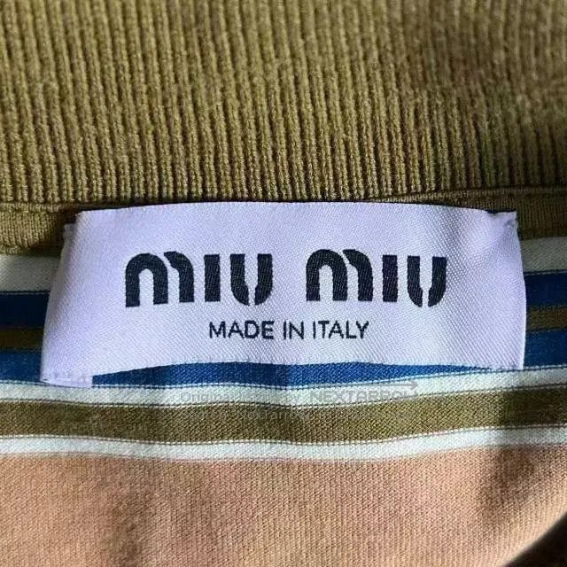 Miu Miu MIU MIU SS24 Striped Button Jersey Polo Shirt. Size L / US 10 / IT 46 - 4 Thumbnail