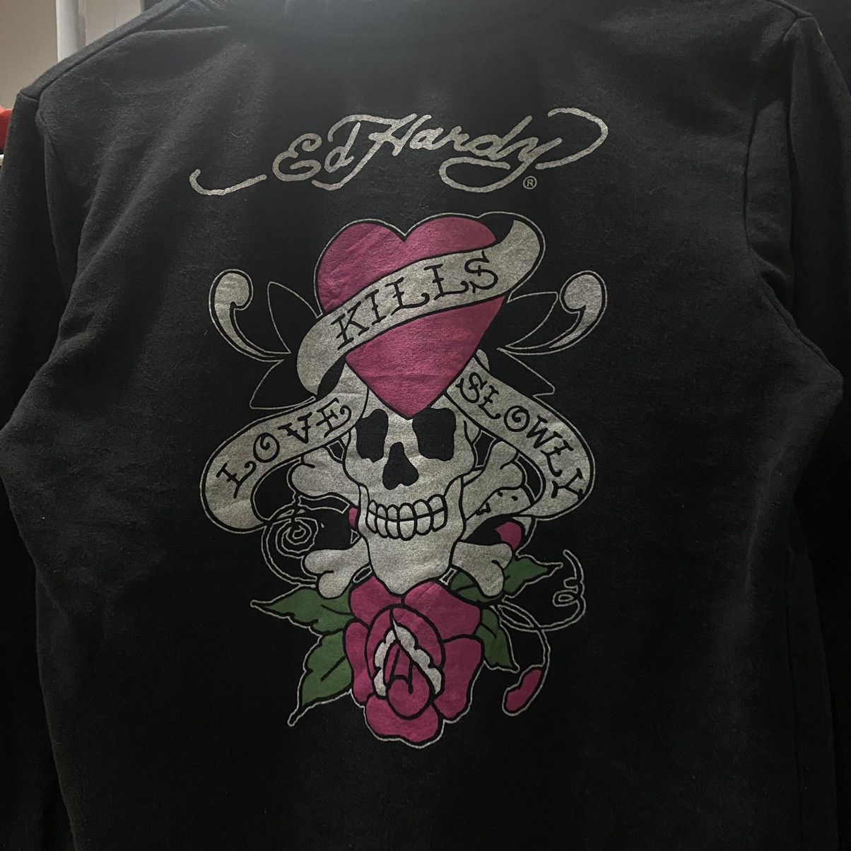 Ed Hardy Ed Hardy " Peace Project " Skull Tattoo Sweatshirts Size US S / EU 44-46 / 1 - 5 Thumbnail