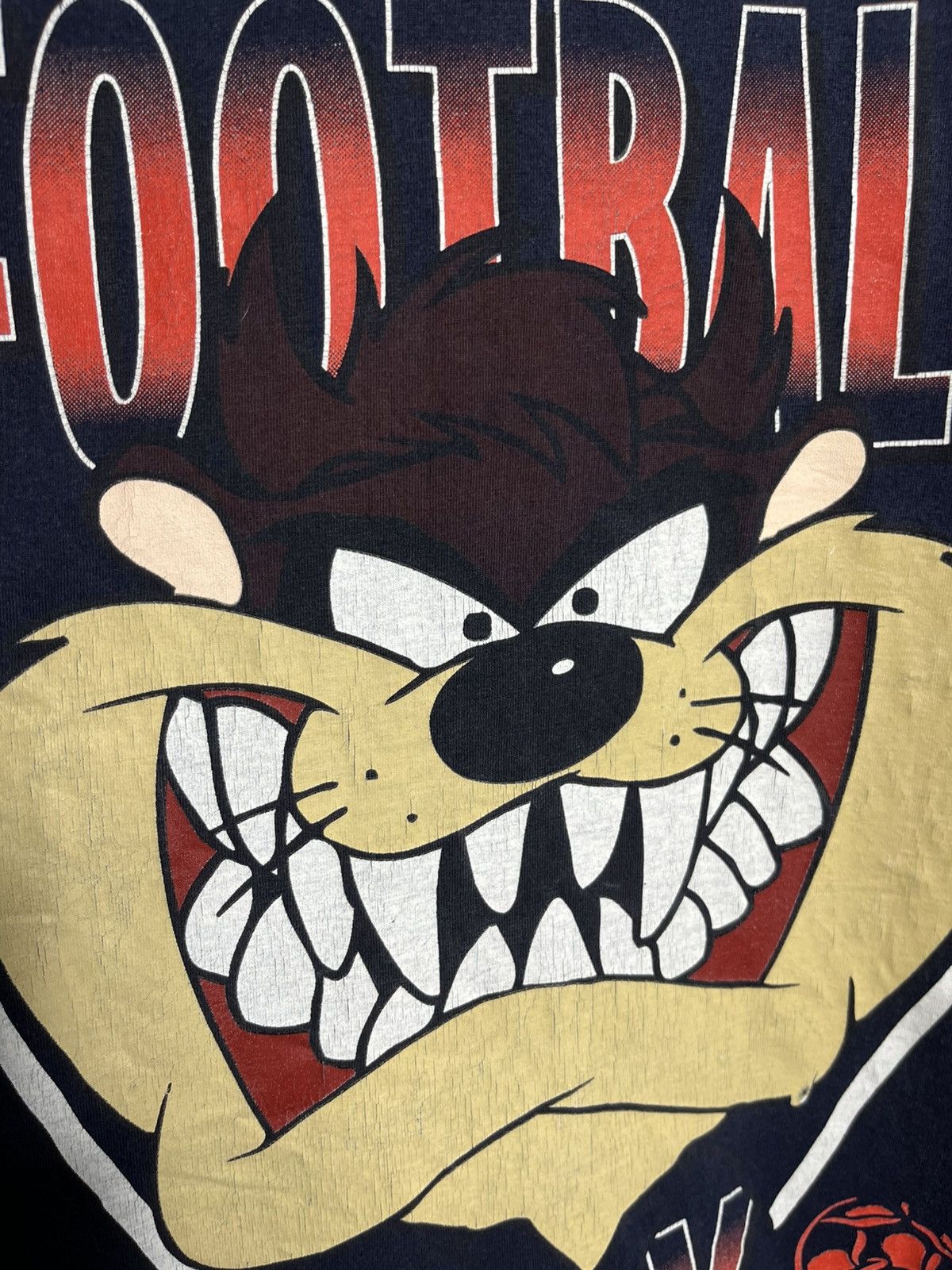 Nutmeg Looney Tunes Taz Nutmeg Crazy Shirt 1994 Euro 1996 Soccer Size US XL / EU 56 / 4 - 5 Thumbnail
