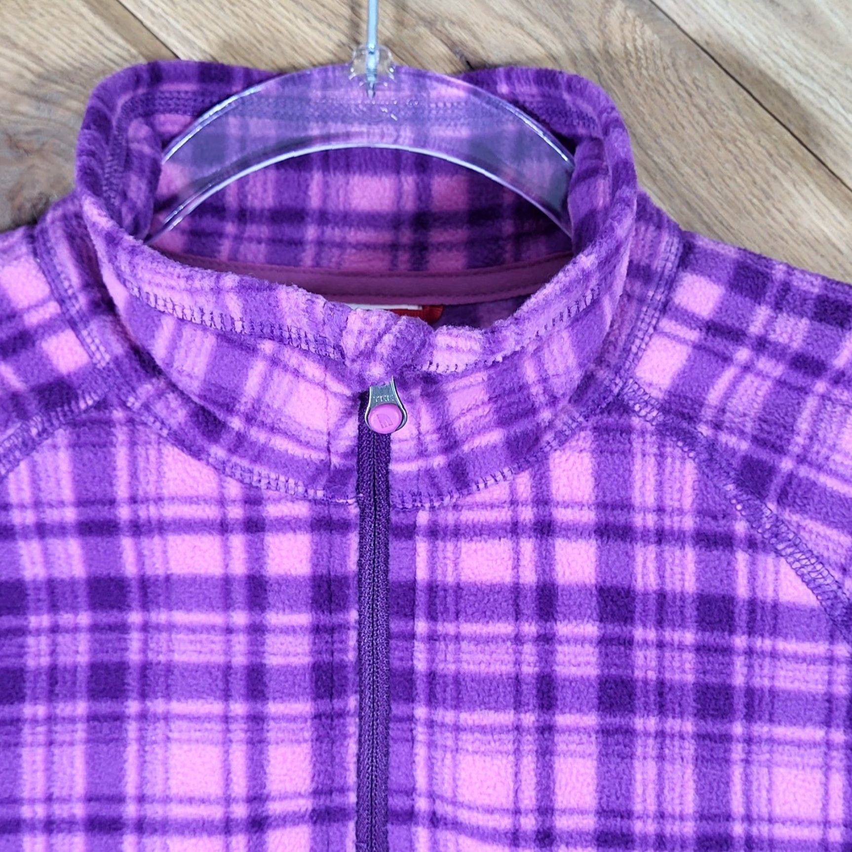 The North Face The North Face TKA 100 Fleece Pullover Womens S 1/4 Zip Plaid Purple Pink Jacket Pullover TKA100 Womens S Purple Plaid 1990s? Size S / US 4 / IT 40 - 6 Thumbnail