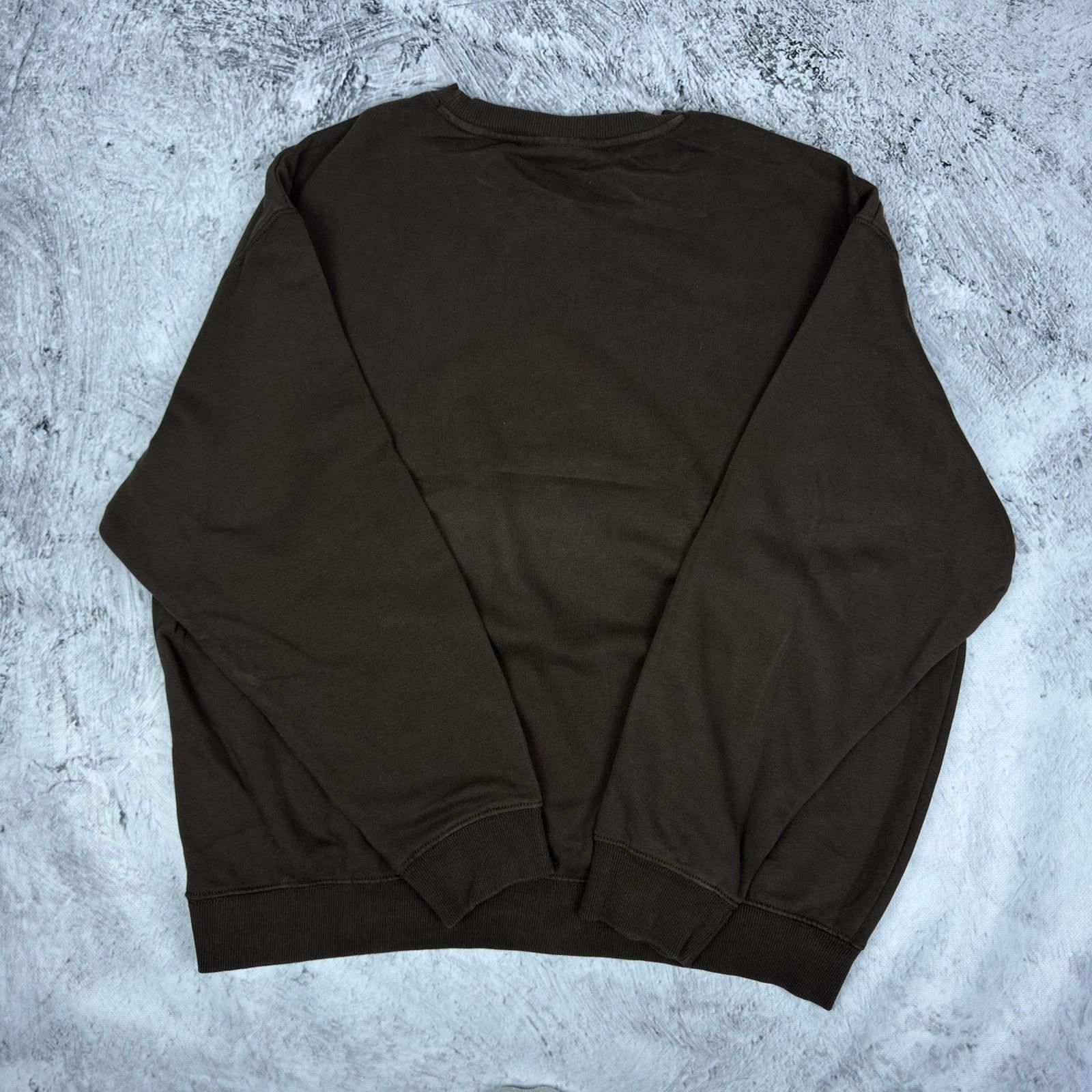 Weekday Weekday Mens Brown Cotton Fleece Pullover Blank Sweatshirt S Size US S / EU 44-46 / 1 - 8 Thumbnail