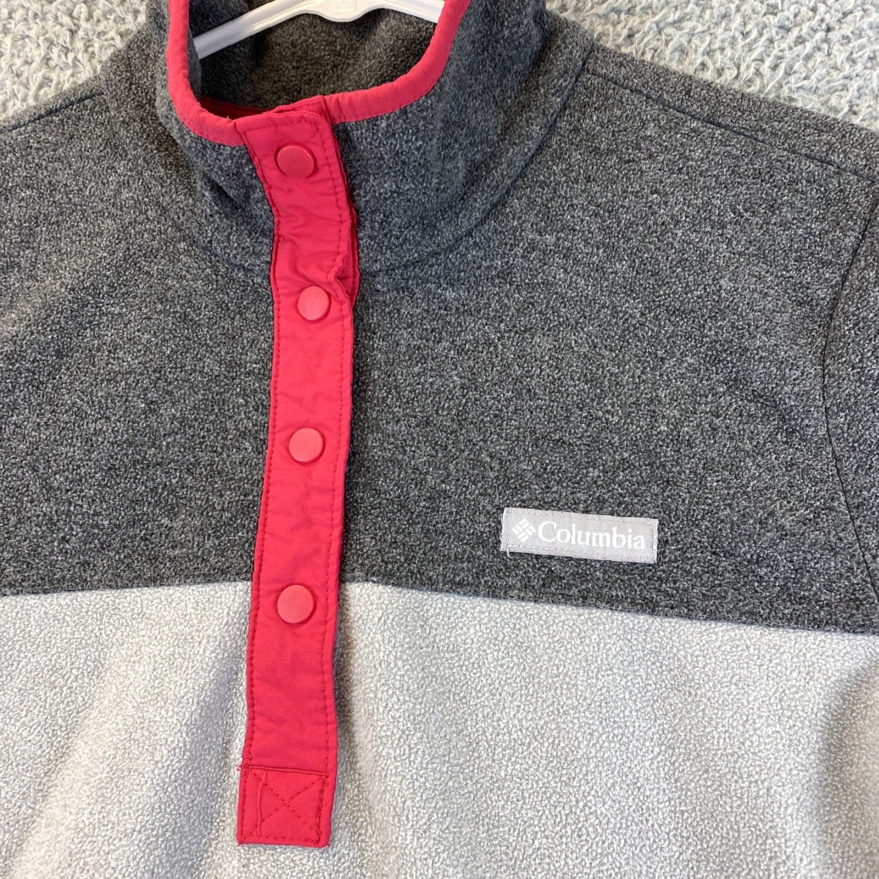 Vintage Columbia Foster Creek 1/4 Button Fleece Pullover Jacket Womens Large Gray/64-7 Size L / US 10 / IT 46 - 2 Thumbnail