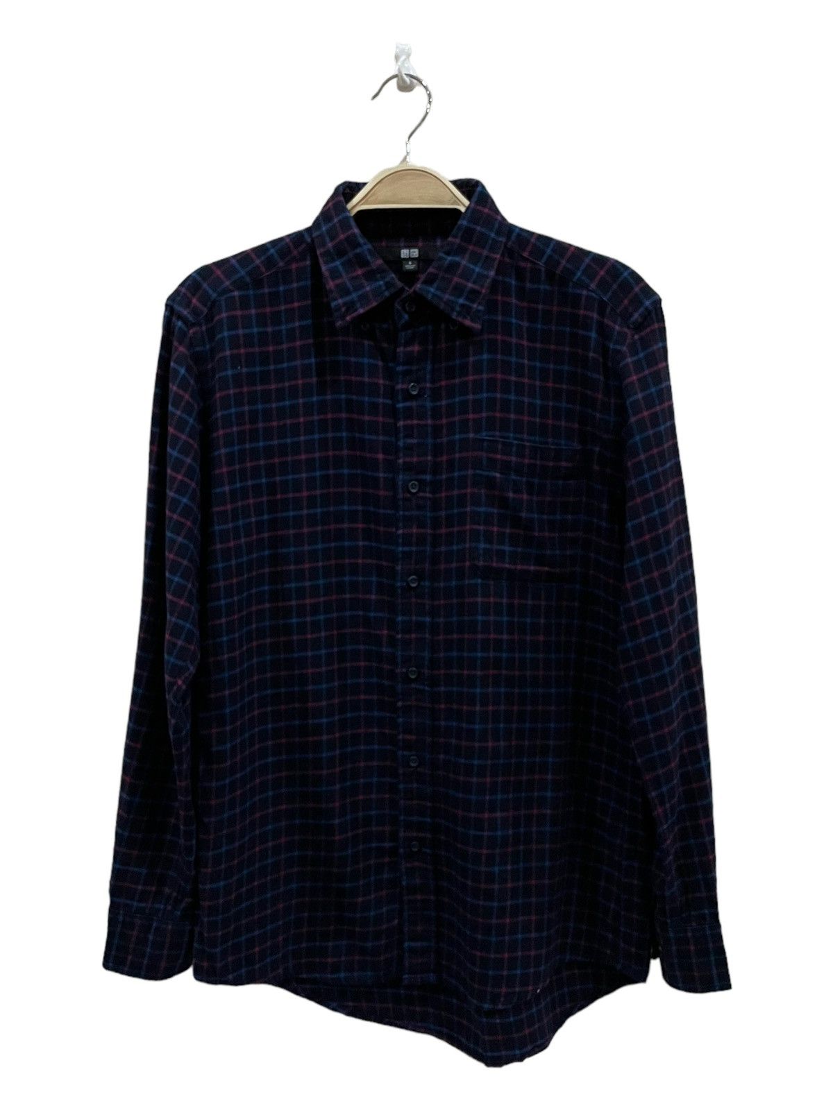 Flannel × Japanese Brand Vintage Uniqlo Travis Scott Style Plaid Tartan Flannel Size US S / EU 44-46 / 1 - 2 Thumbnail