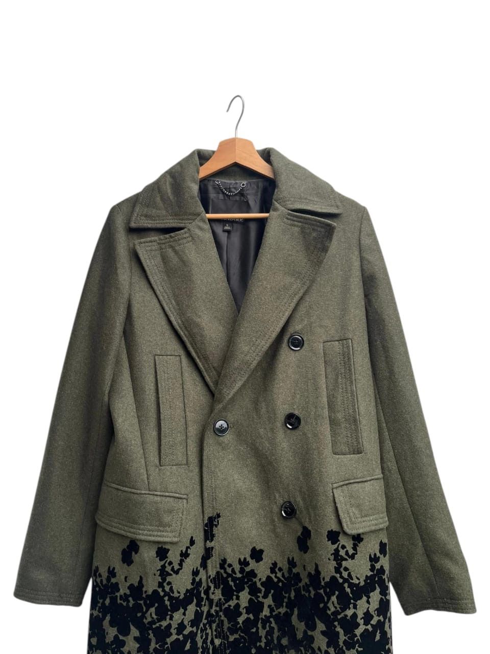 Banana Republic Banana Republic Holiday 2015 Wool Flocked Hem Coat Size S / US 4 / IT 40 - 8 Thumbnail