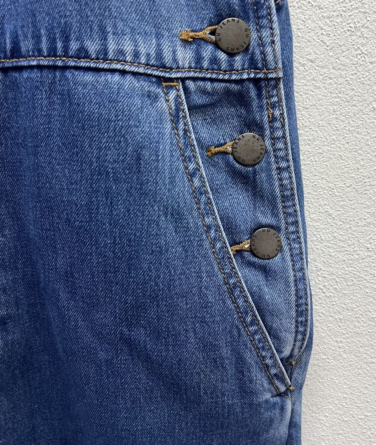 GU × Vintage GU Denim Overalls – Women's Size L (100% Cotton) Size US 32 / EU 48 - 8 Thumbnail