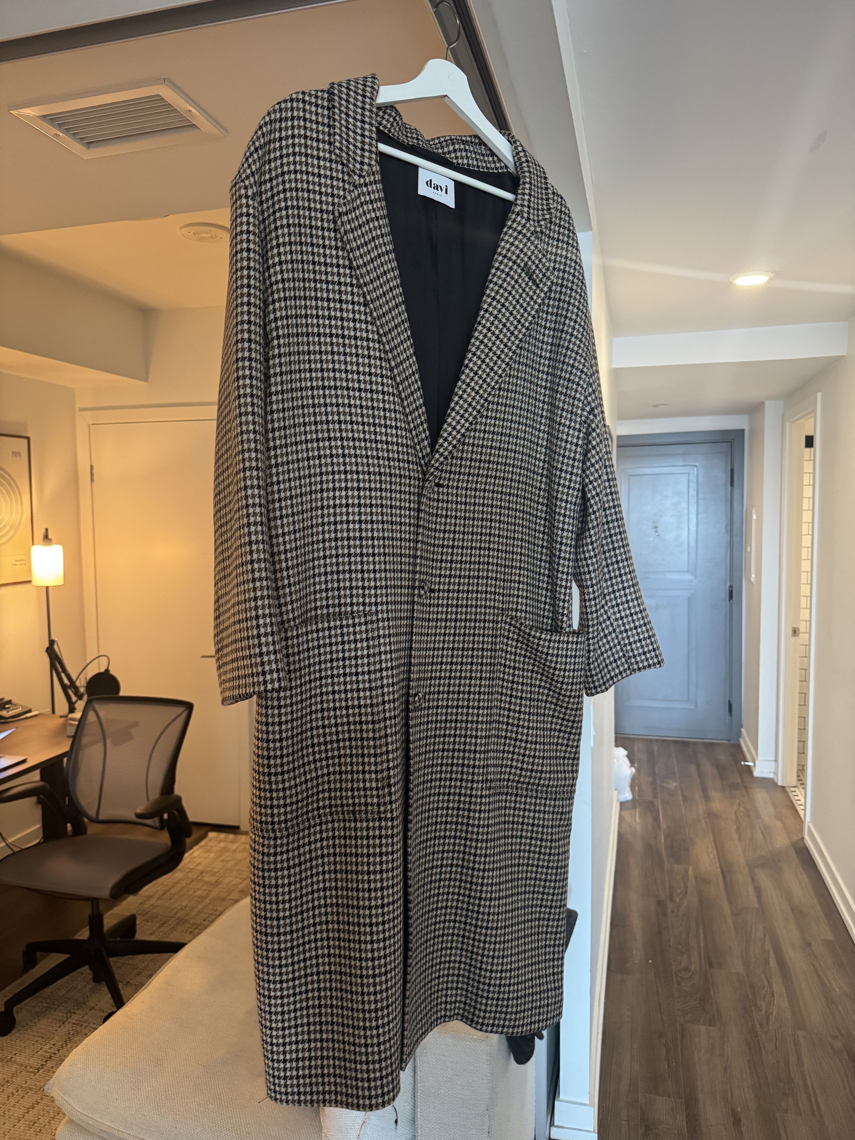 Other Davi Paris Beige Houndstooth Coat Size US M / EU 48-50 / 2 - 2 Thumbnail