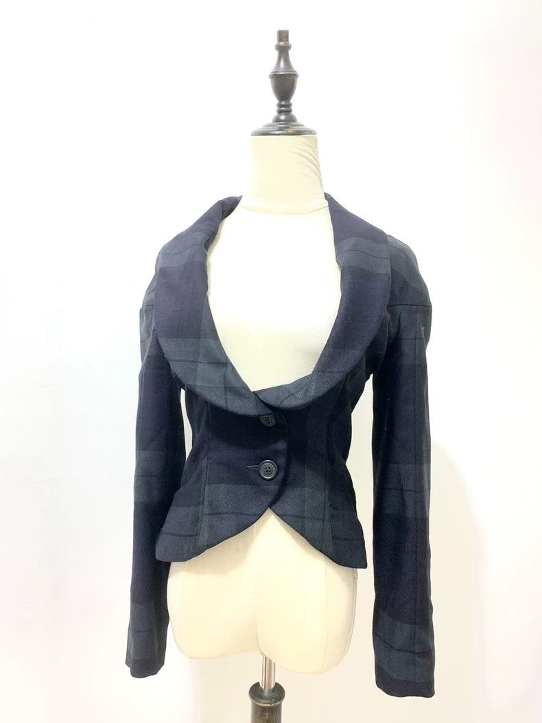 Vivienne Westwood Vivienne Westwood Blue and green plaid brooch collar suit Size XS / US 0-2 / IT 36-38 - 2 Thumbnail