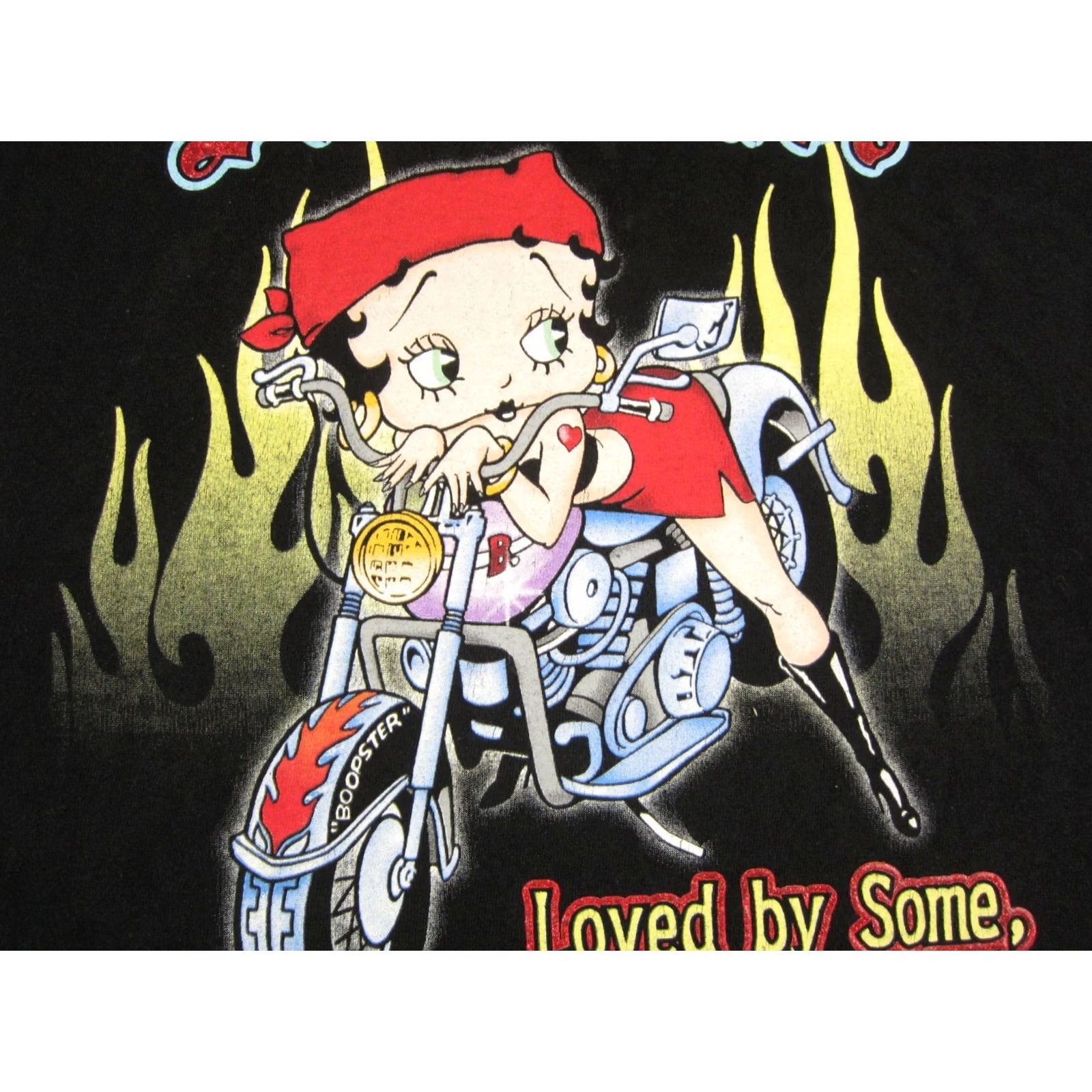 Vintage Vintage Betty Boop Shirt XL Black Motorcycle Biker 90s Mens T-Shirt Betty Boop, Motorcycle, Biker, 90s, XL, Black, Men Size US XL / EU 56 / 4 - 4 Thumbnail