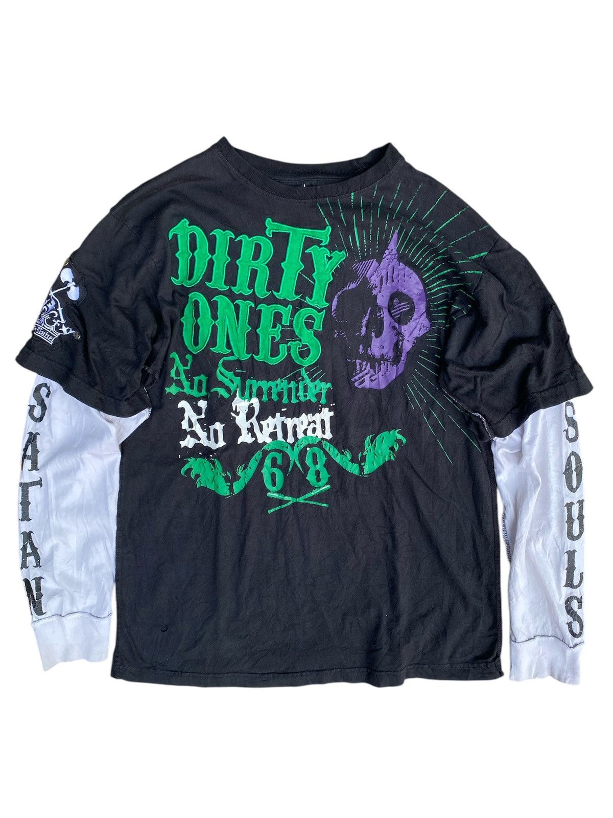 Le Grande Bleu (L.G.B.) Satans Souls Double Layer gothic Punk poem longsleeve Size US L / EU 52-54 / 3 - 2 Thumbnail