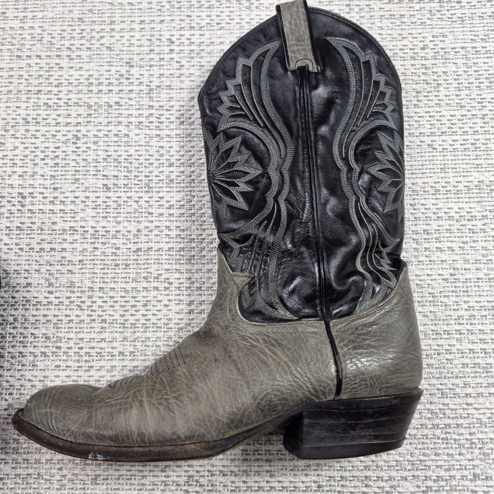 Tony Lama Tony Lama Boots Mens Size 10.5 D Gray Leather Western Cowboy Pointed Toe 6700 Size US 11 / EU 44 - 7 Thumbnail