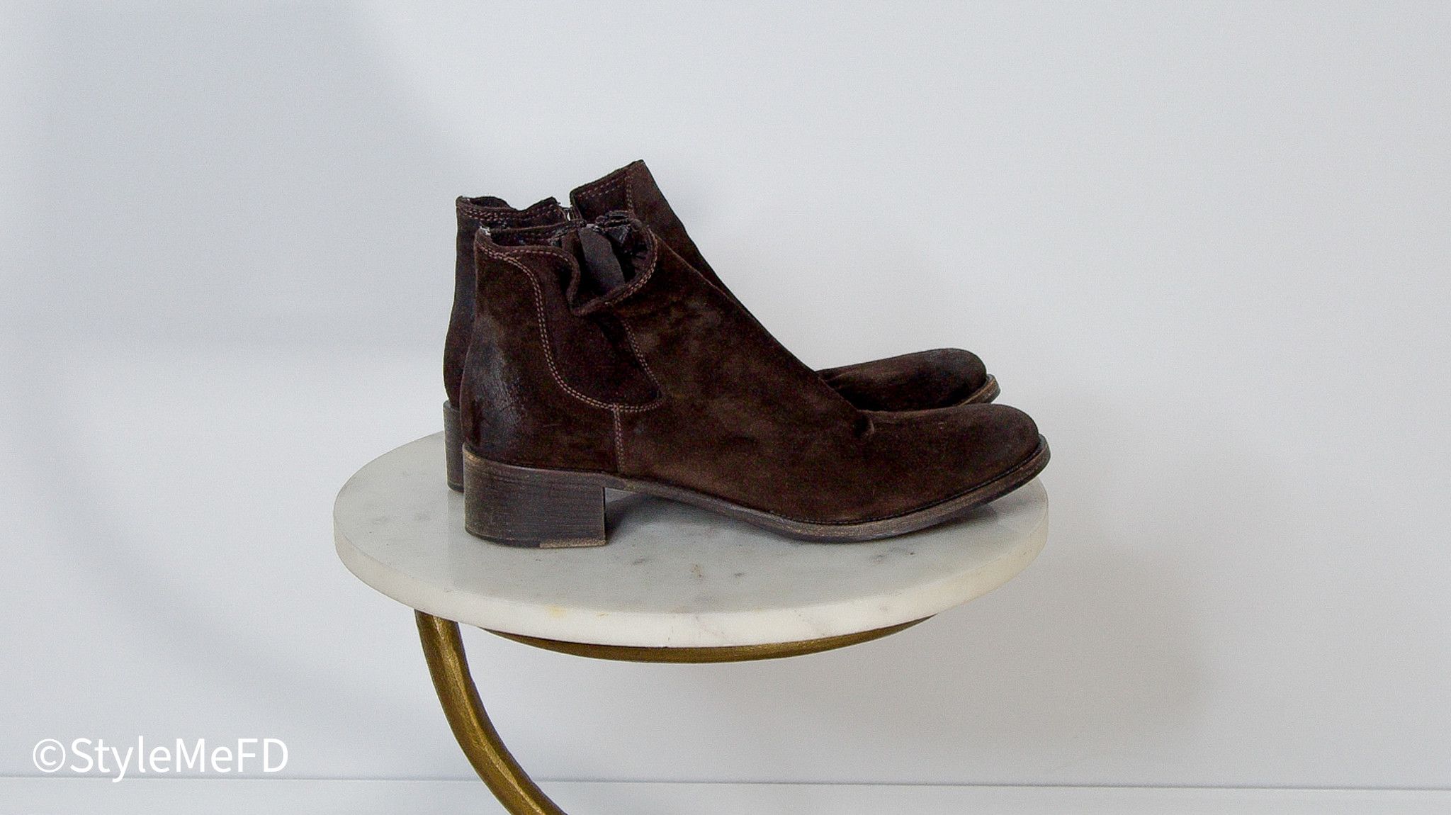 Prada Vintage Prada Women's Brown Short Suede Boots with Size Zip Size US 10 / IT 40 - 1 Thumbnail