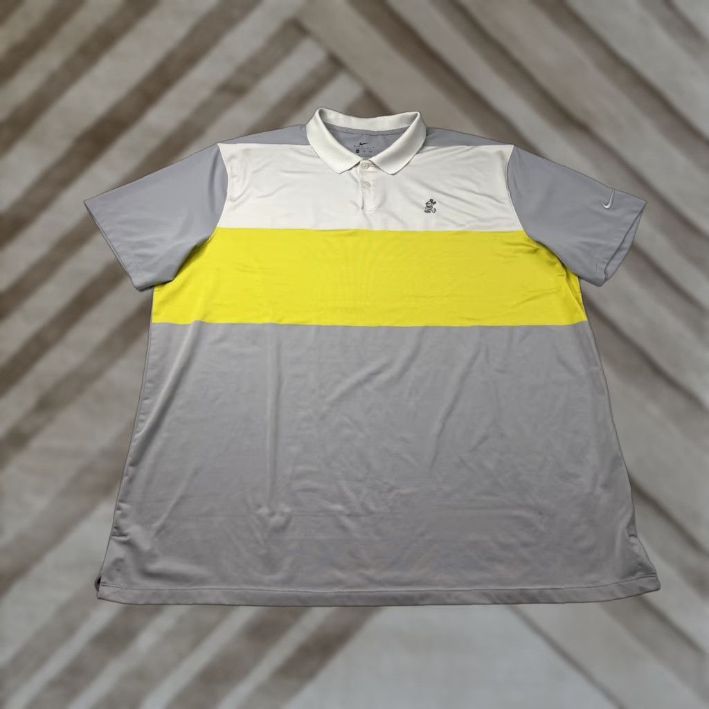 Nike Nike Mickey Mouse Color Block Striped Poly Golf Polo Shirt Mens XXL Size US XXL / EU 58 / 5 - 1 Thumbnail