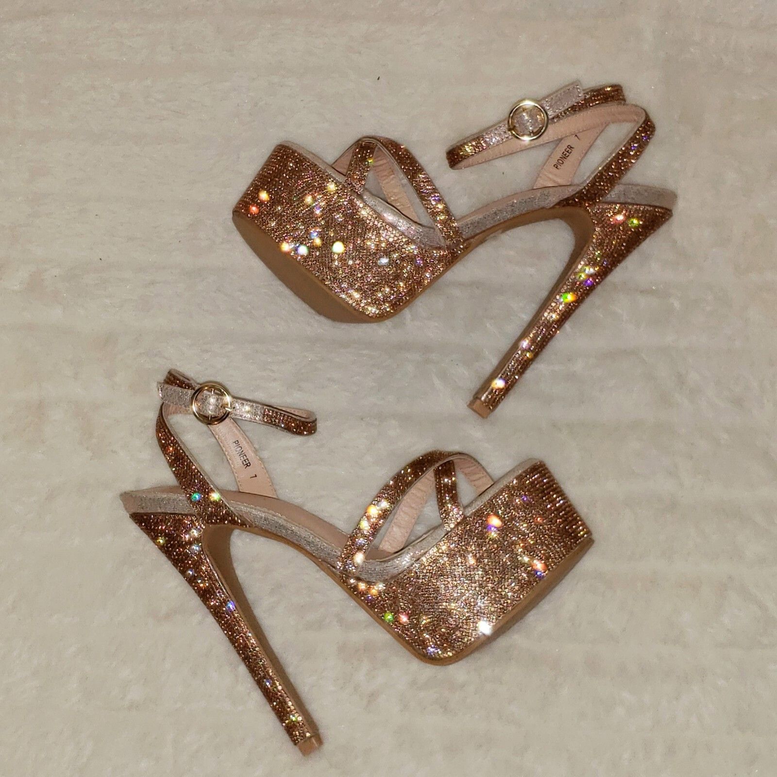 Other Bejeweled Pandora Rose Gold Sparkling Rhinestone Platform 6. Size US 9 / IT 39 - 4 Thumbnail