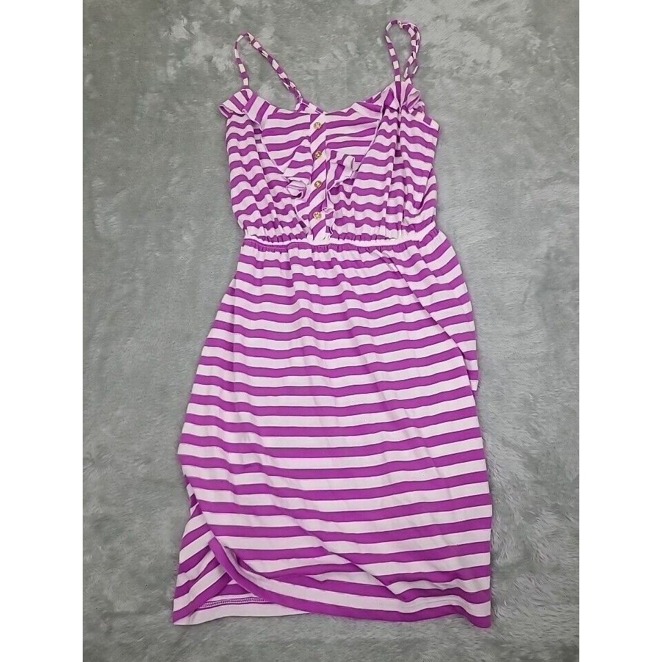 Lilly Pulitzer Lilly Pulitzer Pansy Purple Striped Spaghetti Strap Sun Dres Size XS / US 0-2 / IT 36-38 - 9 Thumbnail