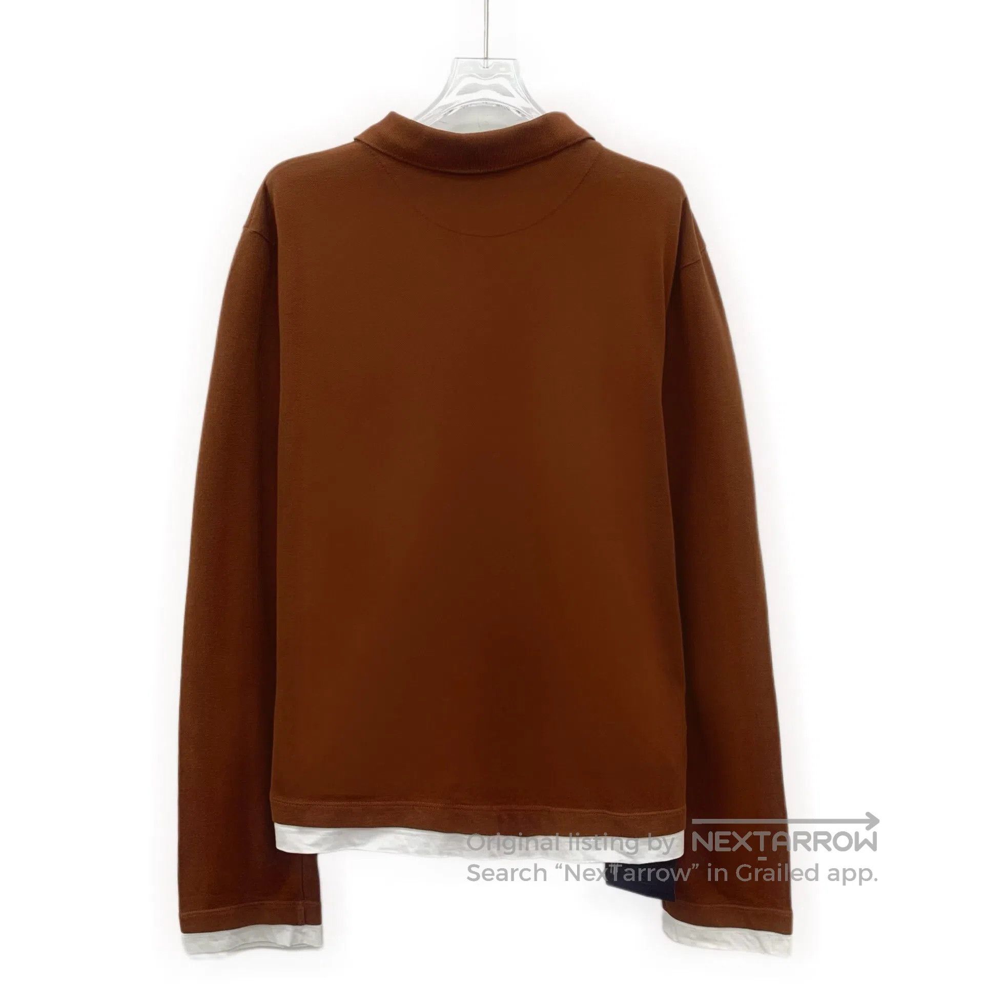 Prada Prada Deep Brown Triangular Logo Cotton Lapel Single Breas Size US XS / EU 42 / 0 - 2 Thumbnail