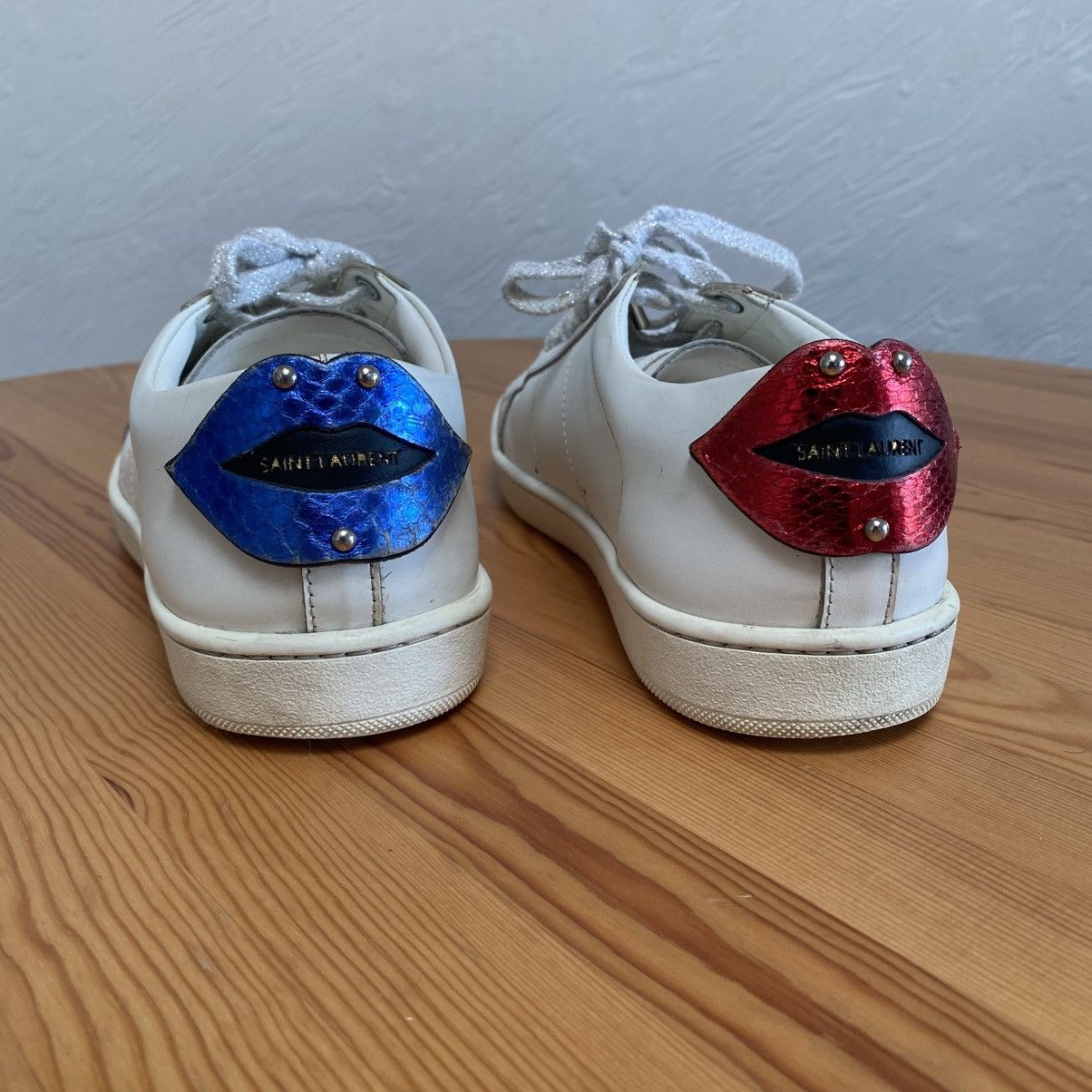Saint Laurent SL/01 Court Classic Hedi Era Lip Tab Sneakers