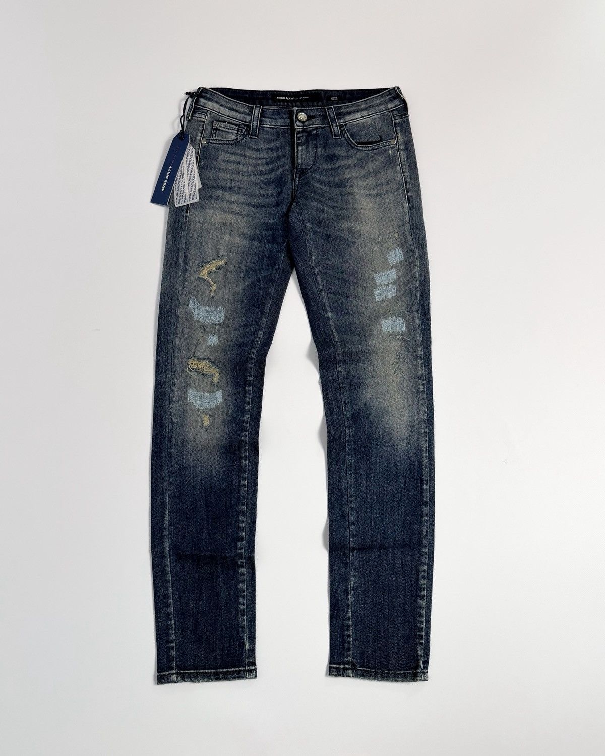 Beauty Beast × Hysteric Glamour × Miss Sixty Brand New Miss Sixty Distressed Washed Slim Skinny Jeans Size 27" / US 4 / IT 40 - 3 Thumbnail
