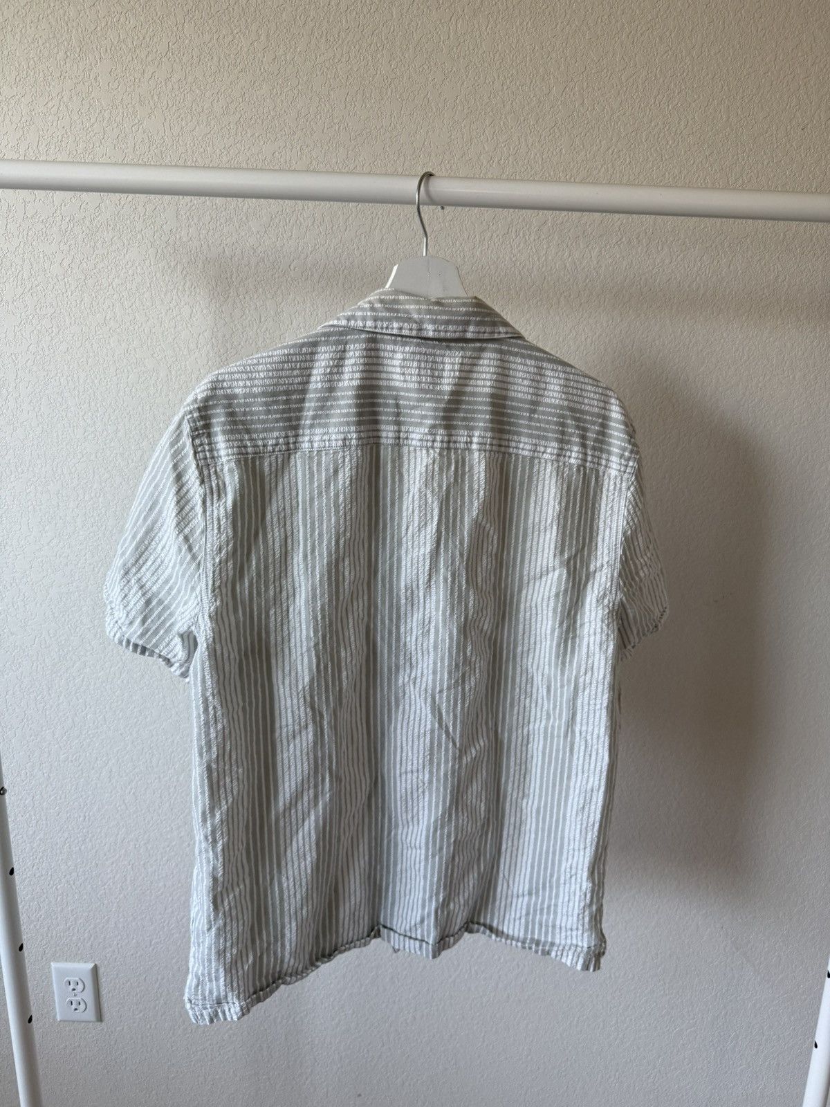 River Island Camp Shirt Sand Green/White Size US M / EU 48-50 / 2 - 5 Thumbnail