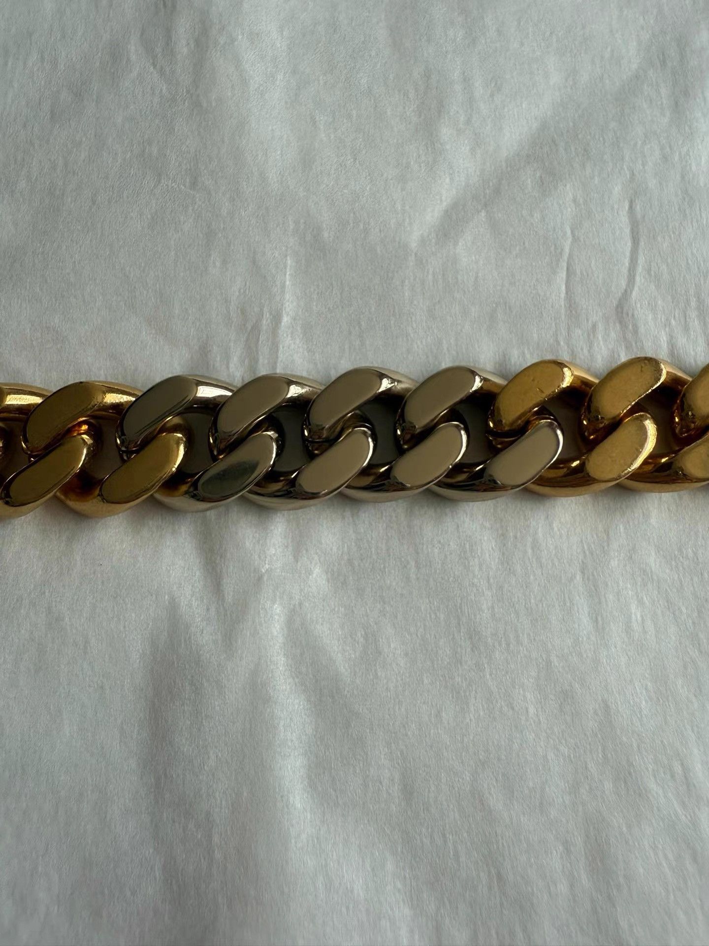 Saint Laurent Paris Saint Laurent Gold and Silver Alternating Bracelet K33 Size ONE SIZE - 3 Thumbnail