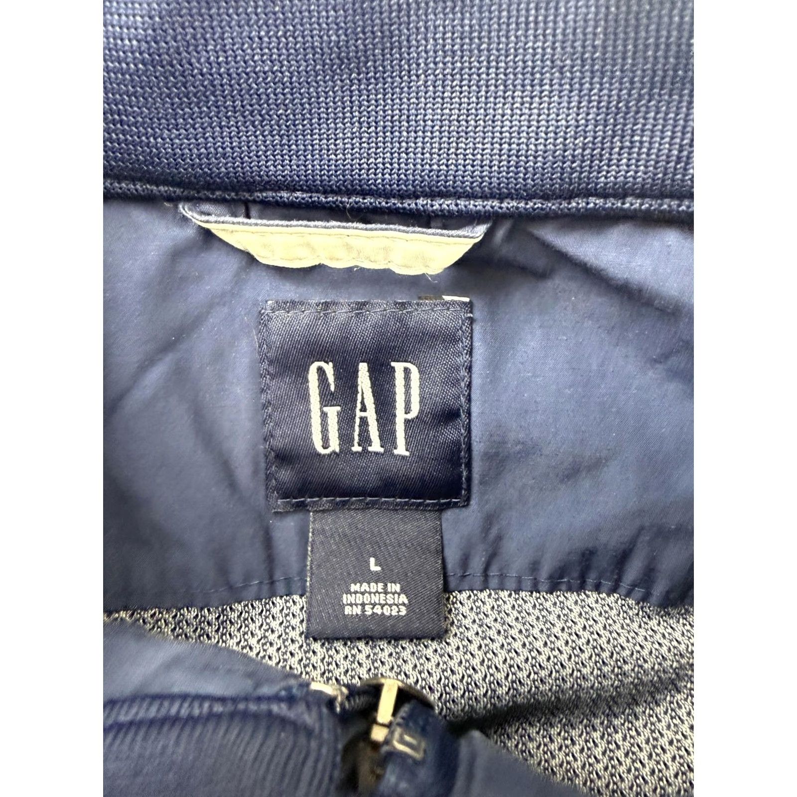 Gap Gap Mens Blue Band Collar Jacket Windbreaker L Lightweight Full Zip Pockets XL? L Size US L / EU 52-54 / 3 - 7 Thumbnail