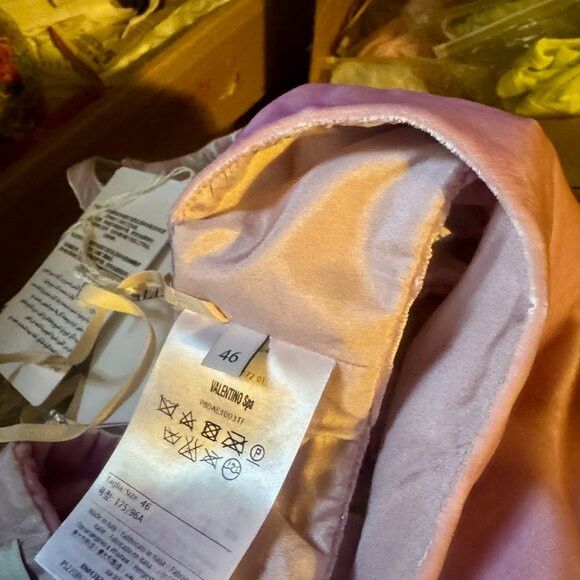Valentino Valentino Velvet Halter Crop Top In Water Lilac Size L / US 10 / IT 46 - 2 Thumbnail
