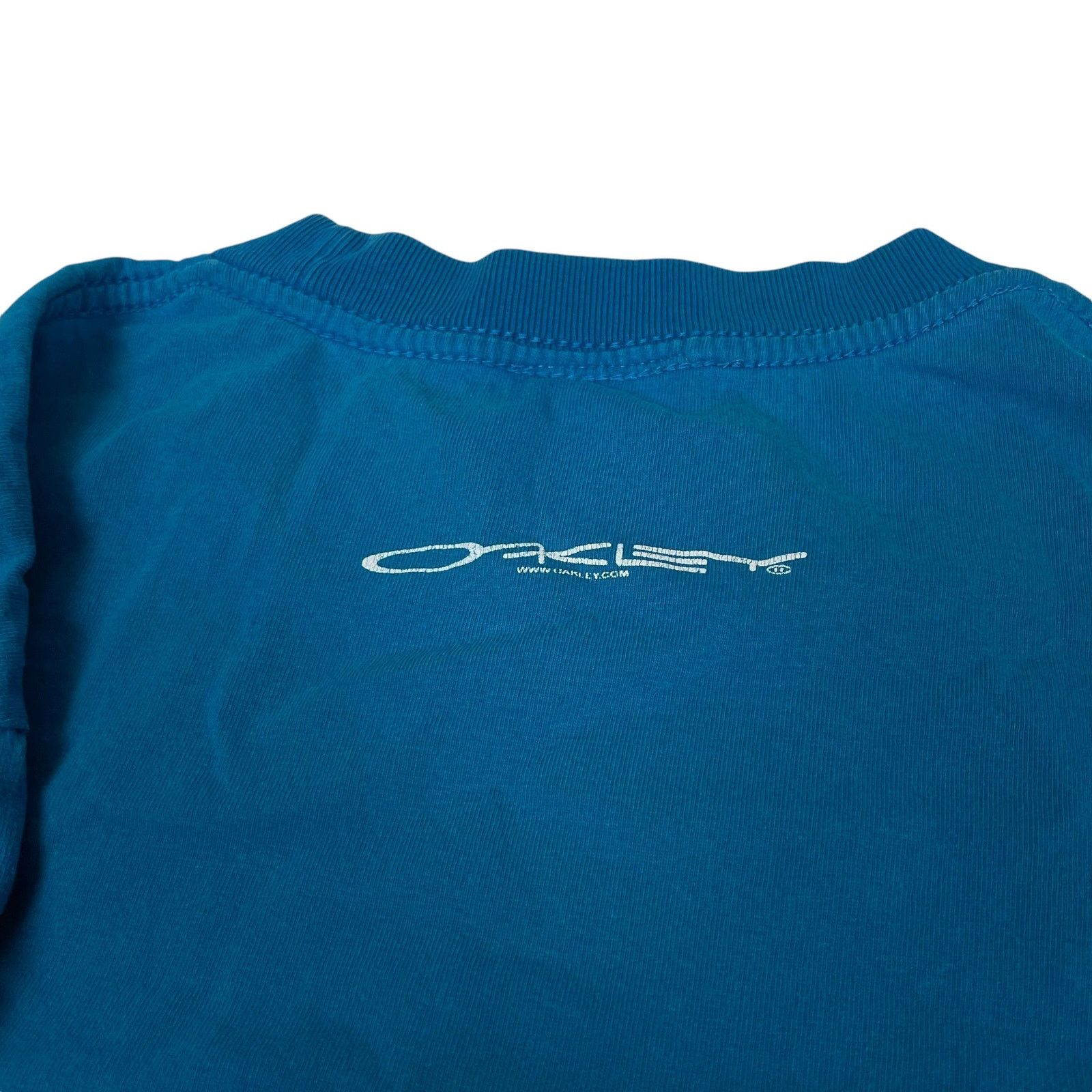 Oakley × Vintage Oakley Men's Blue Cotton Crew Neck Graphic Pullover T-Shirt Size US S / EU 44-46 / 1 - 6 Thumbnail