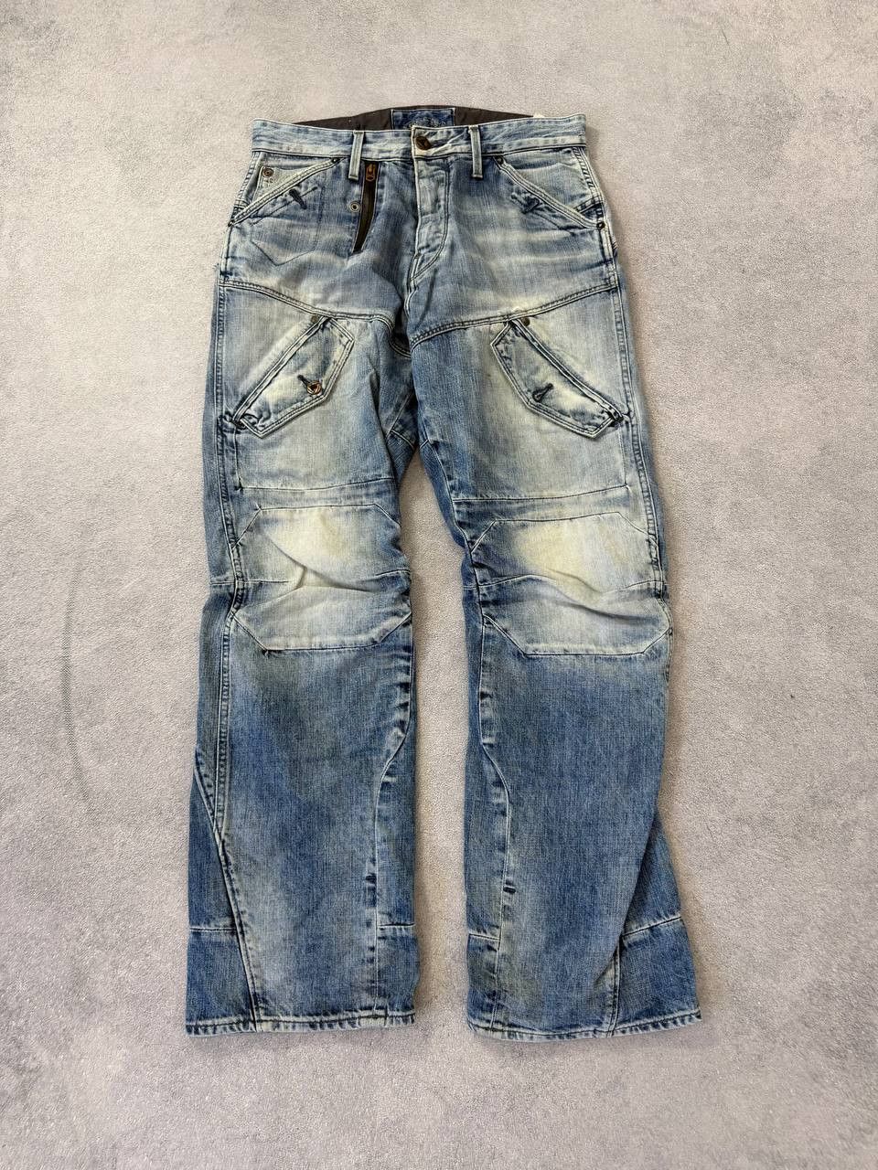 G-Star Avant Garde Tornado Mart Balmain Style Biker Jeans Pants Size US 32 / EU 48 - 13 Thumbnail