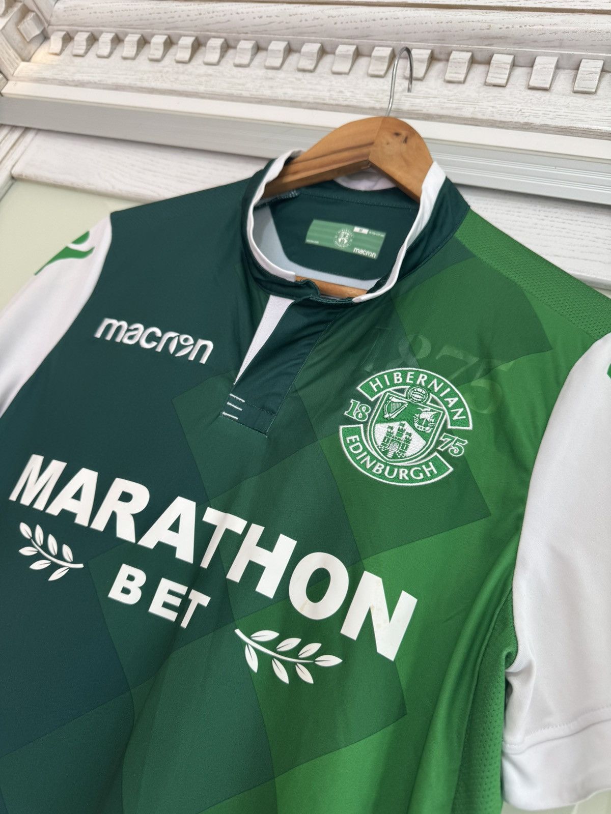Macron Hibernian Edinburgh 2018-2019 Home Soccer Jersey Kit Shirt Size US M / EU 48-50 / 2 - 6 Thumbnail