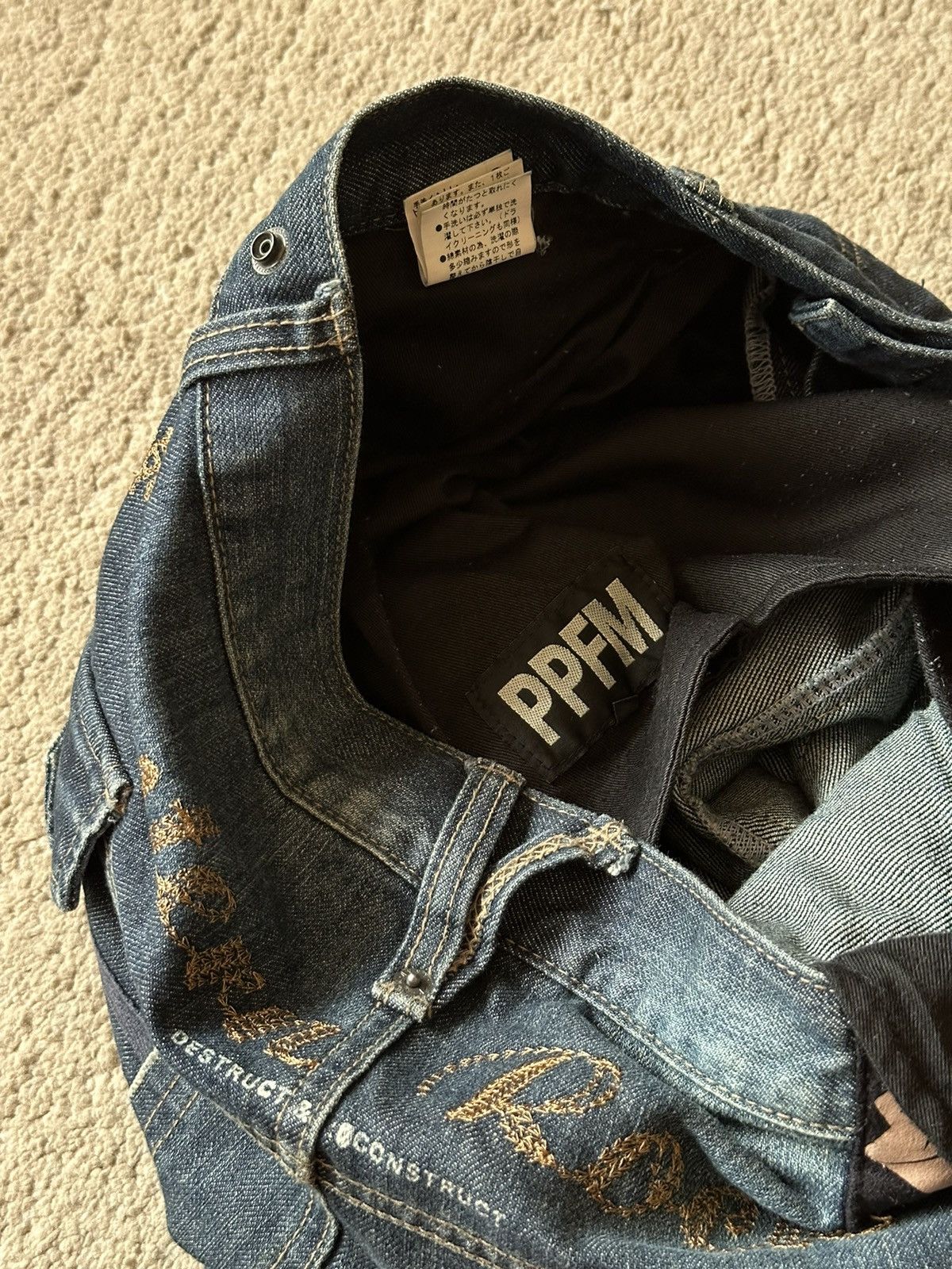 PPFM 2000s PPFM Destruct Product J Cut Jeans Transform Bag Size US 30 / EU 46 - 11 Thumbnail