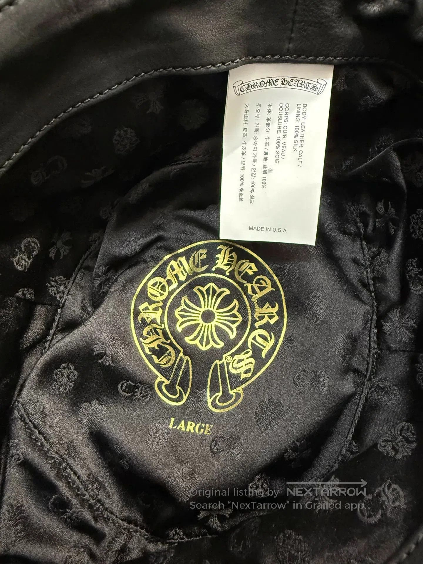 Chrome Hearts Chrome Hearts Silver Cross Leather Fisherman Hat. Size ONE SIZE - 4 Thumbnail
