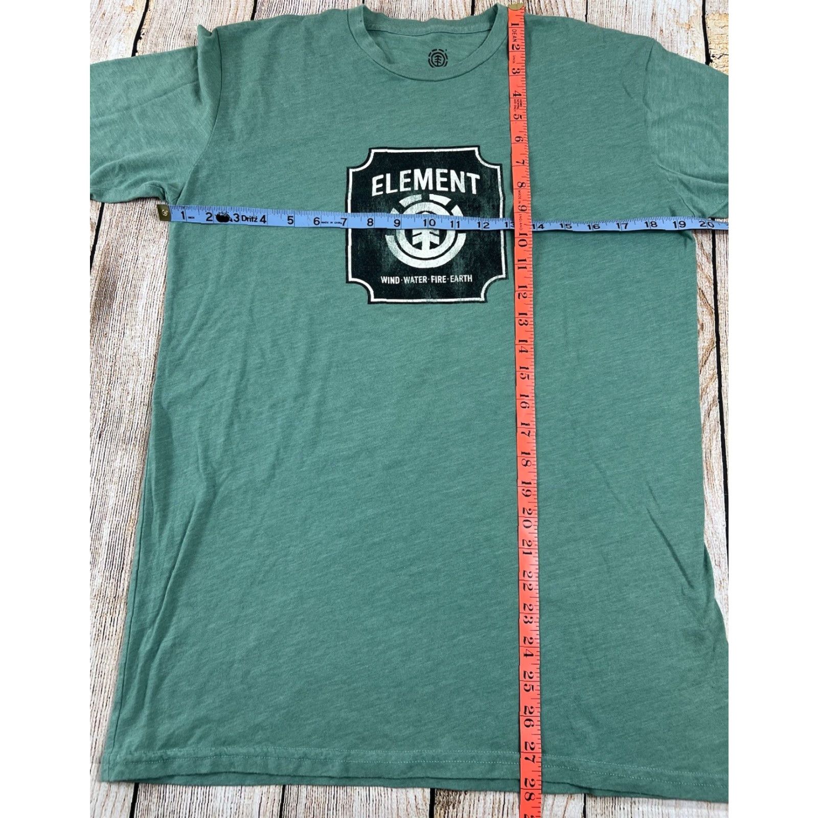 Element Element Mens T-Shirt Size M Green Fire Wind Water Earth Skate Shirt Medium} Size US M / EU 48-50 / 2 - 4 Thumbnail