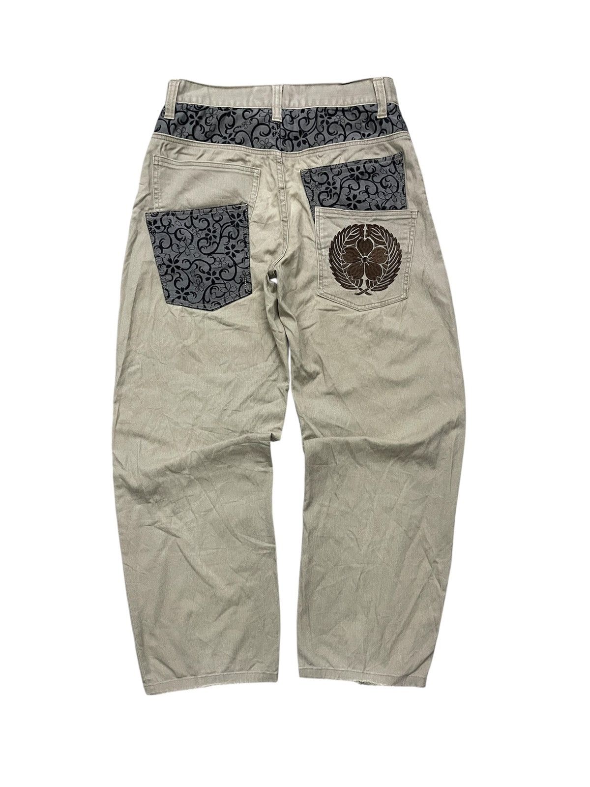Karakuri Tamashii 2000s YAJIE JAPANESE TRADITIONAL DOUBLE POCKET PANT Size US 30 / EU 46 - 3 Thumbnail