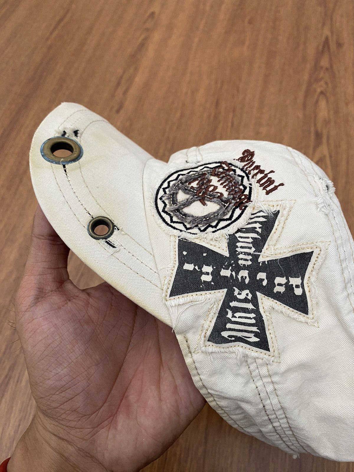 If Six Was Nine × Japanese Brand × KMRii Disstressed patch patrol cap Size ONE SIZE - 3 Thumbnail