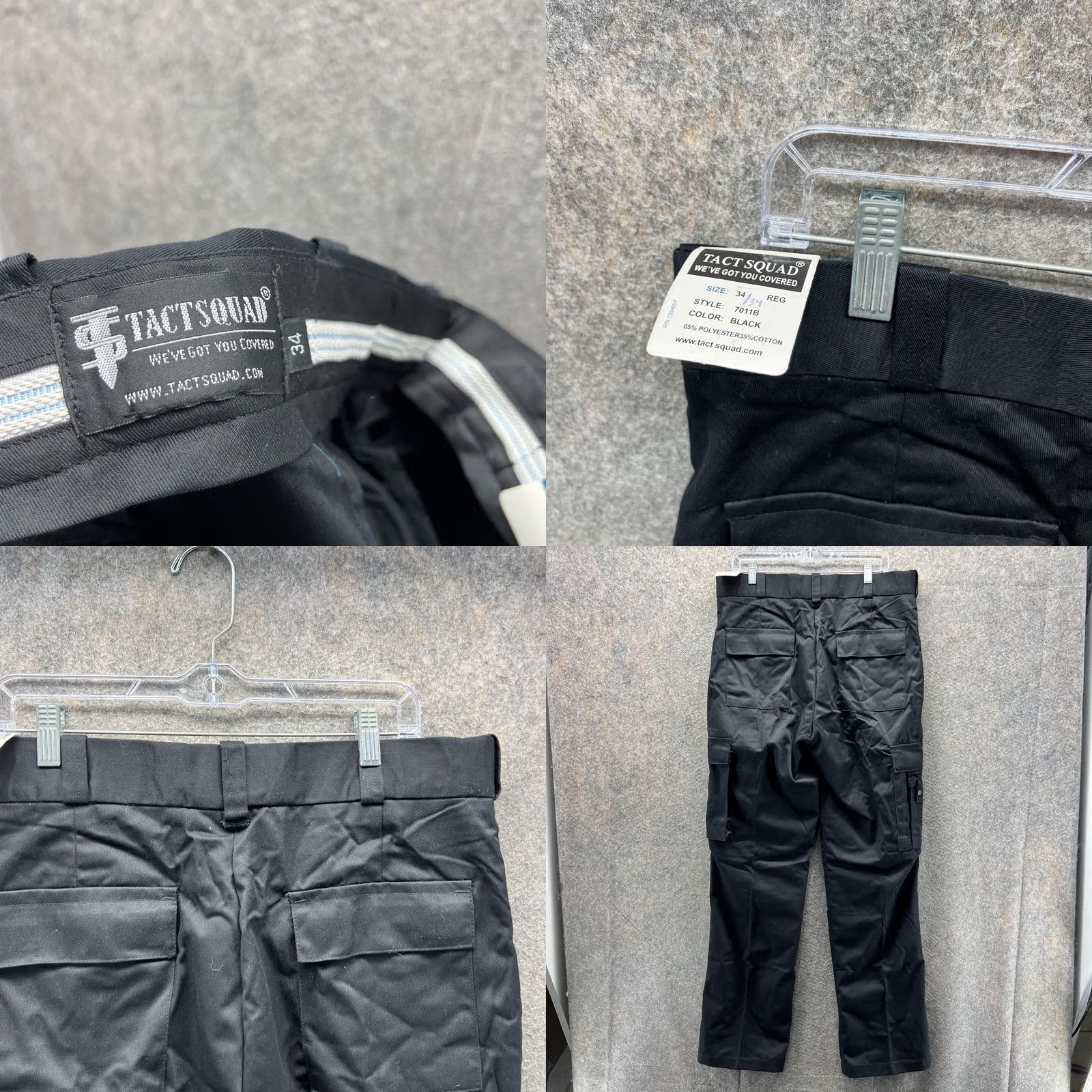 Vintage VINTAGE Tact Squad Pants Men 34 Adult Black Cargo Polyester EMT Military Button Size US 34 / EU 50 - 8 Thumbnail