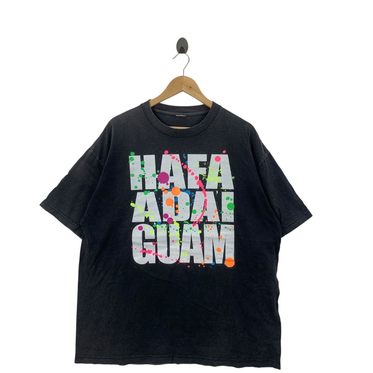 Vintage Vintage HAFA ADAI GUAM Paint Splatter Design Natural Sun Size US XL / EU 56 / 4 - 4 Thumbnail