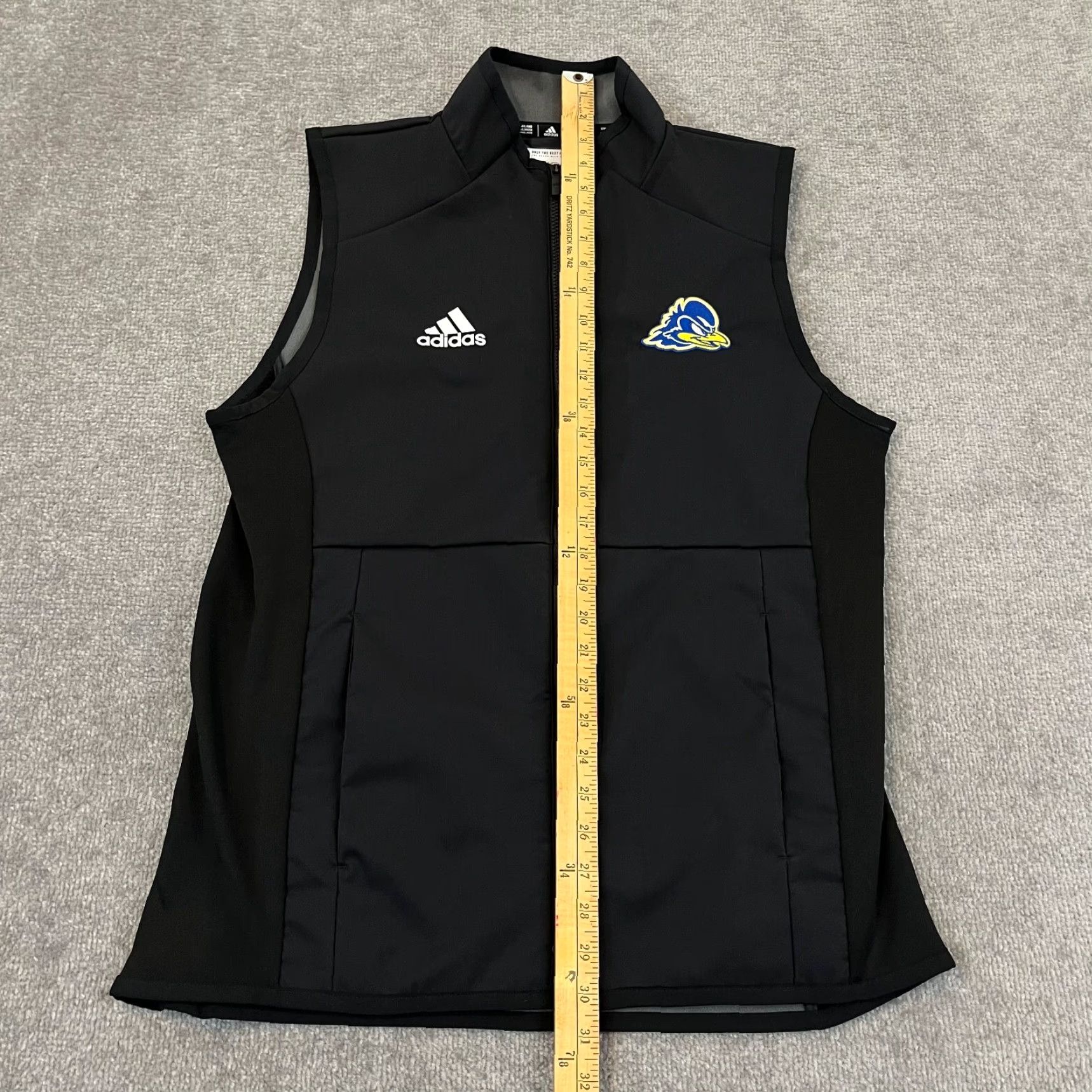 Adidas Adidas Vest Mens M Black University of Delaware Blue Hens Golf Jacket Size US M / EU 48-50 / 2 - 6 Thumbnail