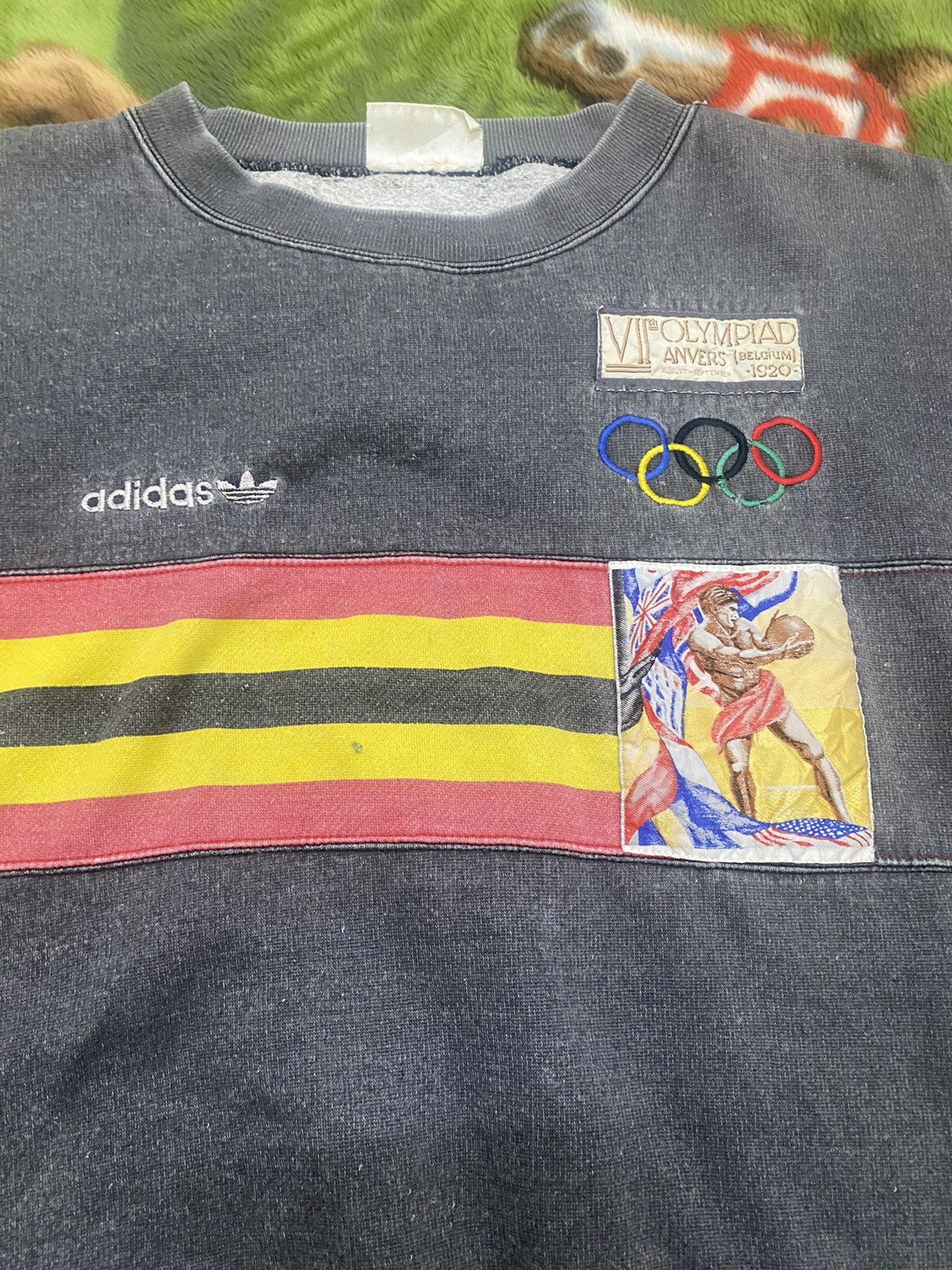 Adidas 💥Vintage Adidas Montreal Olympics 1976 faded sunburst Size US L / EU 52-54 / 3 - 4 Thumbnail