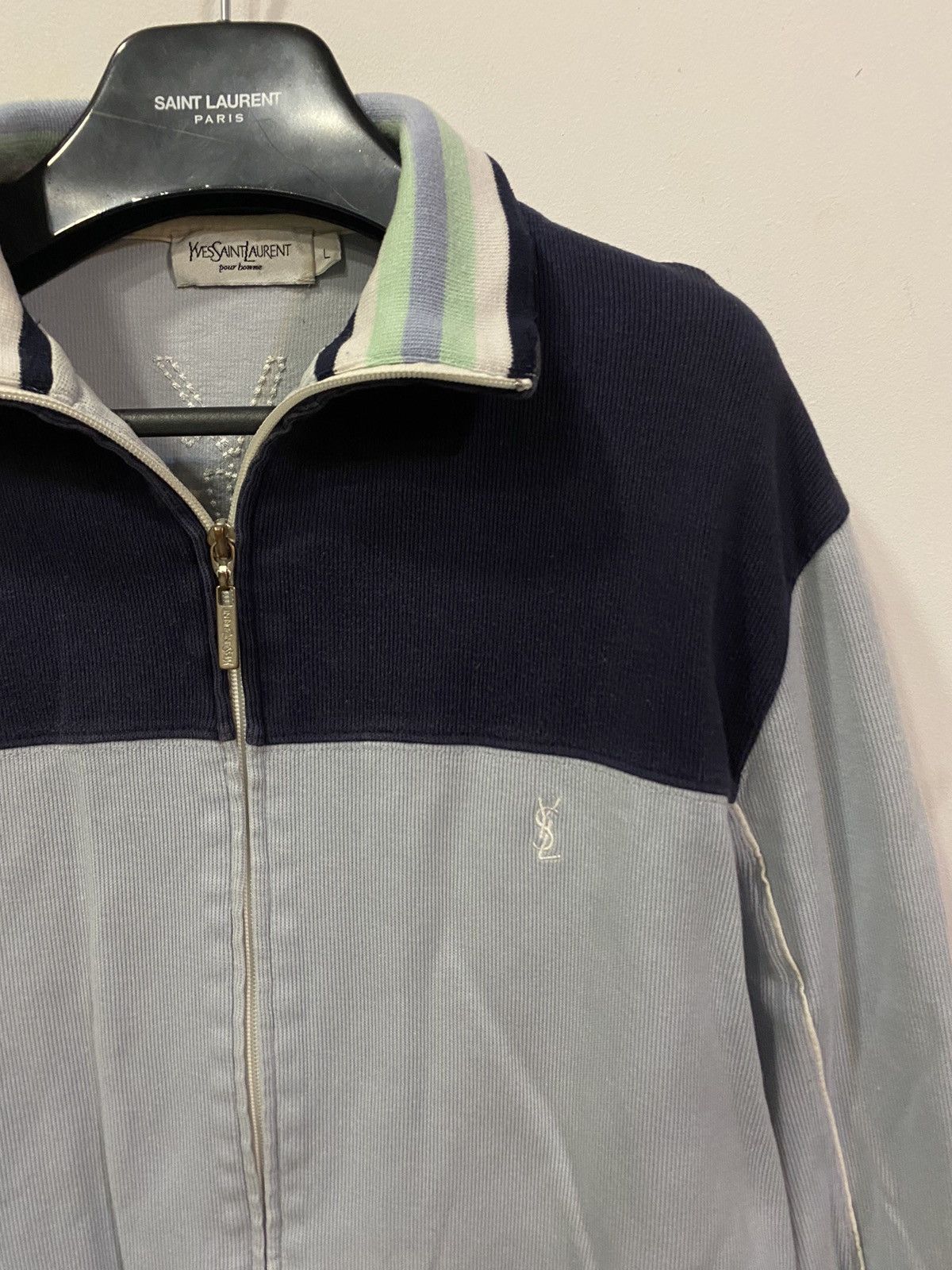 Yves Saint Laurent Blue YSL Sweatshirt Zip YSL Jacket YSL Sweater Size US M / EU 48-50 / 2 - 5 Thumbnail