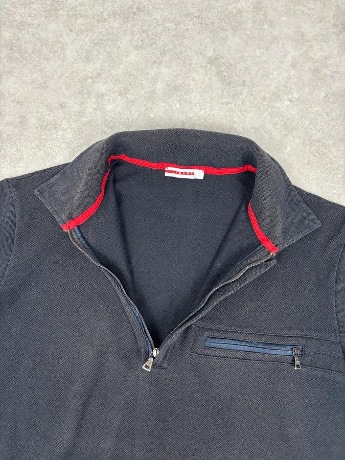 Prada 2000s Prada Black Contrast Trim Polo Shirt Size US S / EU 44-46 / 1 - 5 Thumbnail