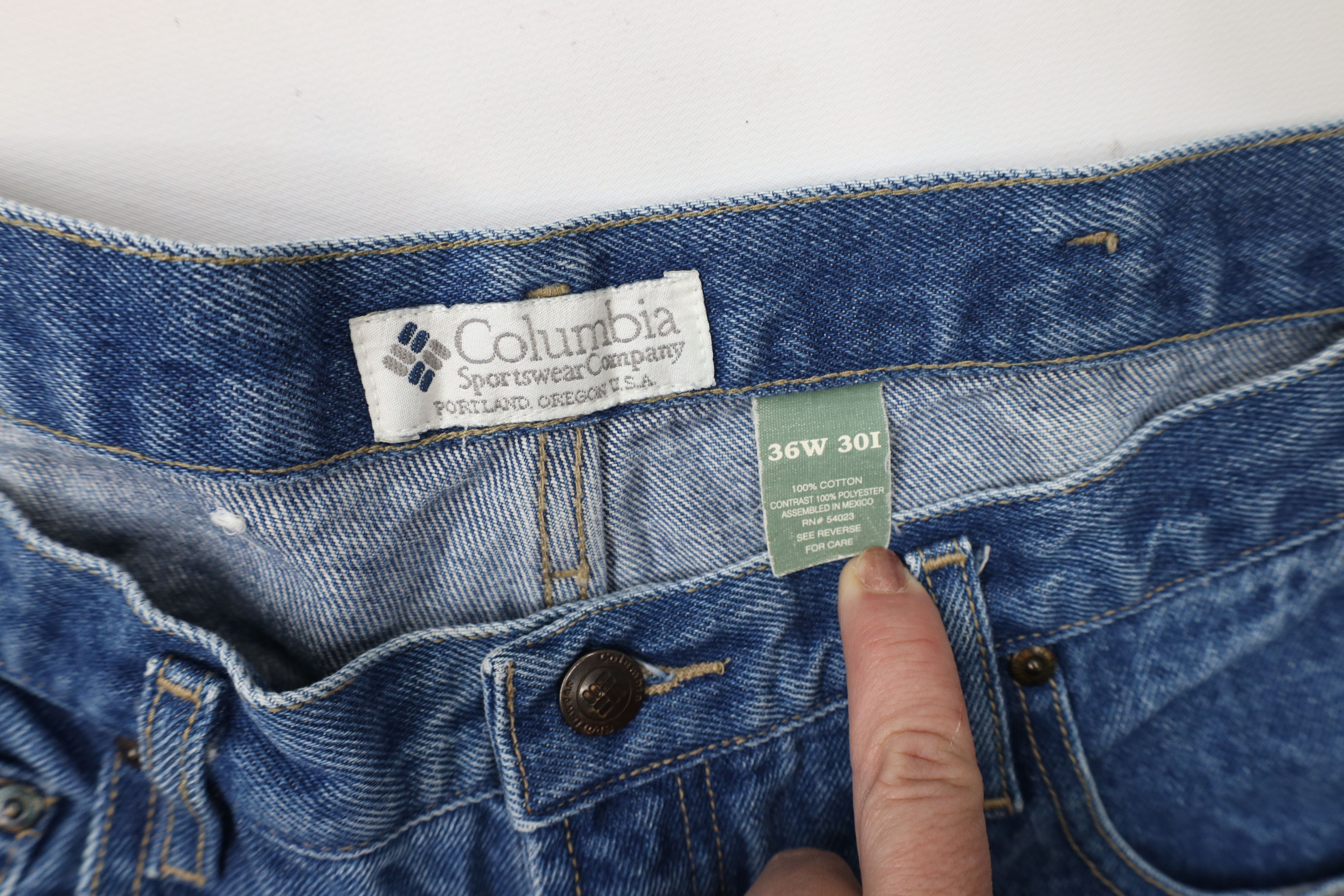 Columbia × Vintage Vintage 90s Columbia Field Brush Denim Jeans Blue Cotton Size US 36 / EU 52 - 9 Thumbnail