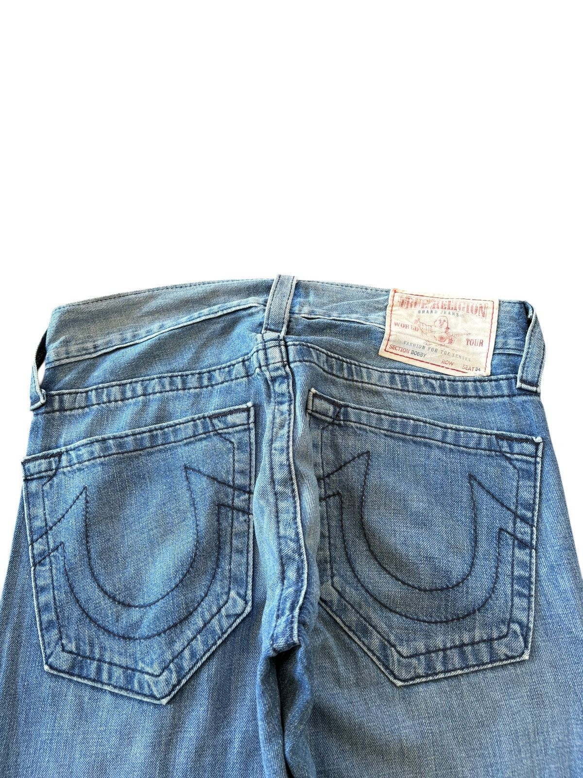 True Religion Vintage True Religion Bobby Blue Wash Distress Bootcut Jeans Size US 32 / EU 48 - 4 Thumbnail