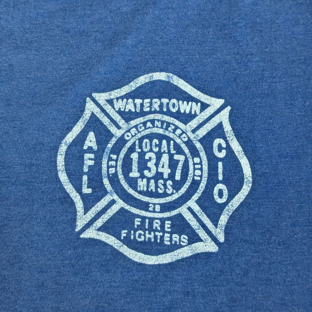 Hanes × Vintage Single Stitch Vtg. Watertown MA Fire Department Union Shirt Size US L / EU 52-54 / 3 - 3 Thumbnail