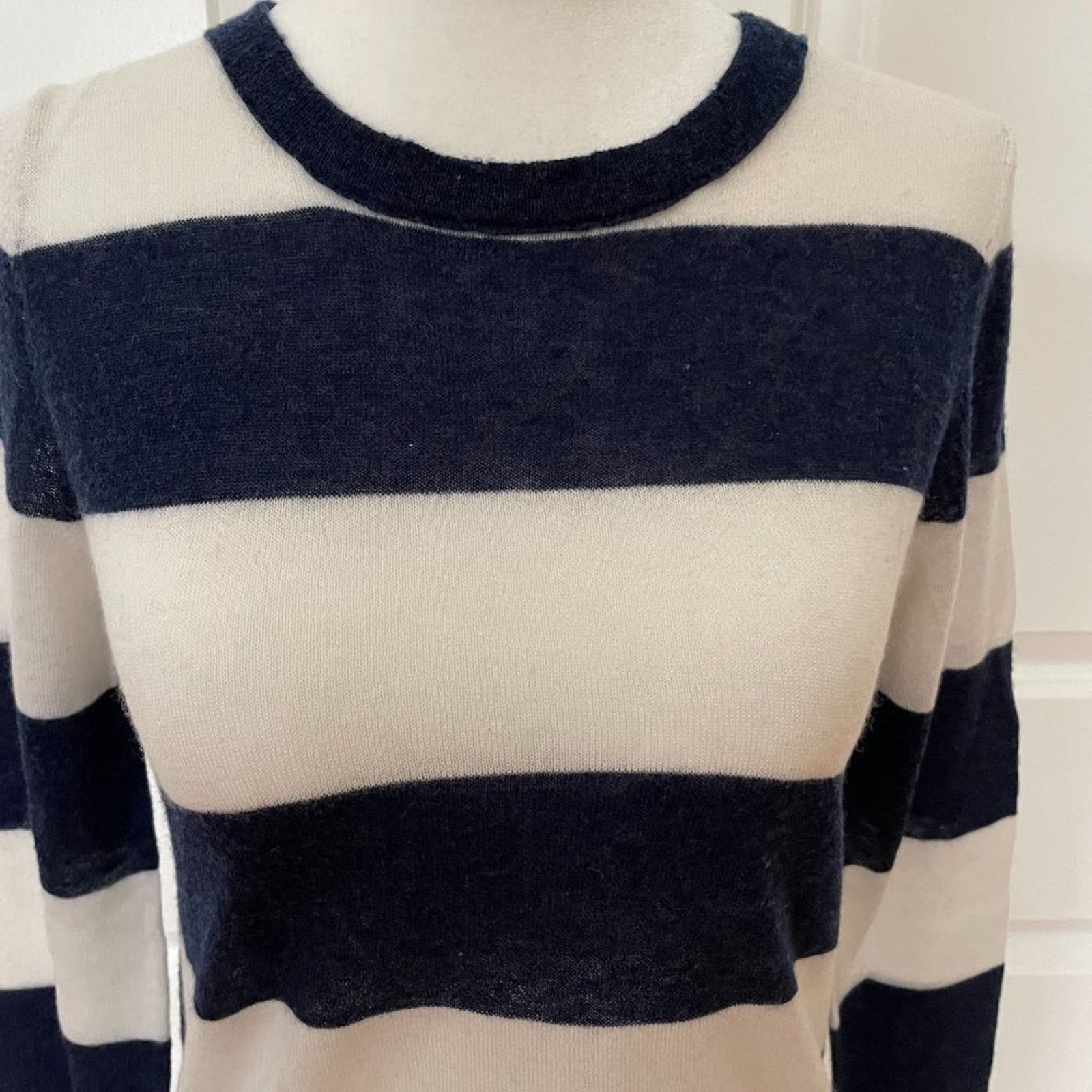Zadig & Voltaire Source Striped Cashmere Frayed Sweater from Zadig & Voltaire Size XS / US 0-2 / IT 36-38 - 1 Thumbnail