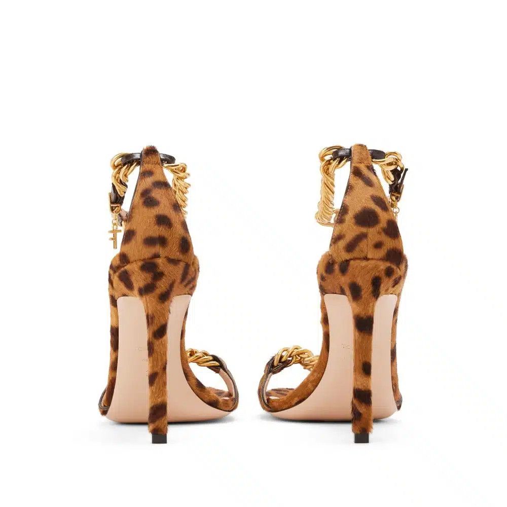Tom Ford o1loc1c0326 W3341 Zenith Leopard Print Hi Heel Sandals Brown Size US 8 / IT 38 - 3 Thumbnail