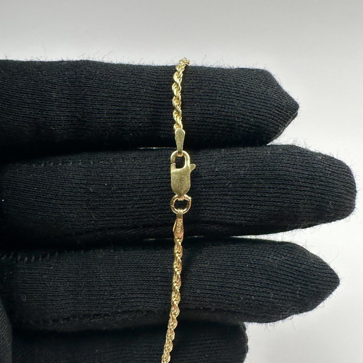 Jewelry Gold Chain 14k Gold Vermeil Rope Chain 2mm 18 Inches Size ONE SIZE - 6 Thumbnail