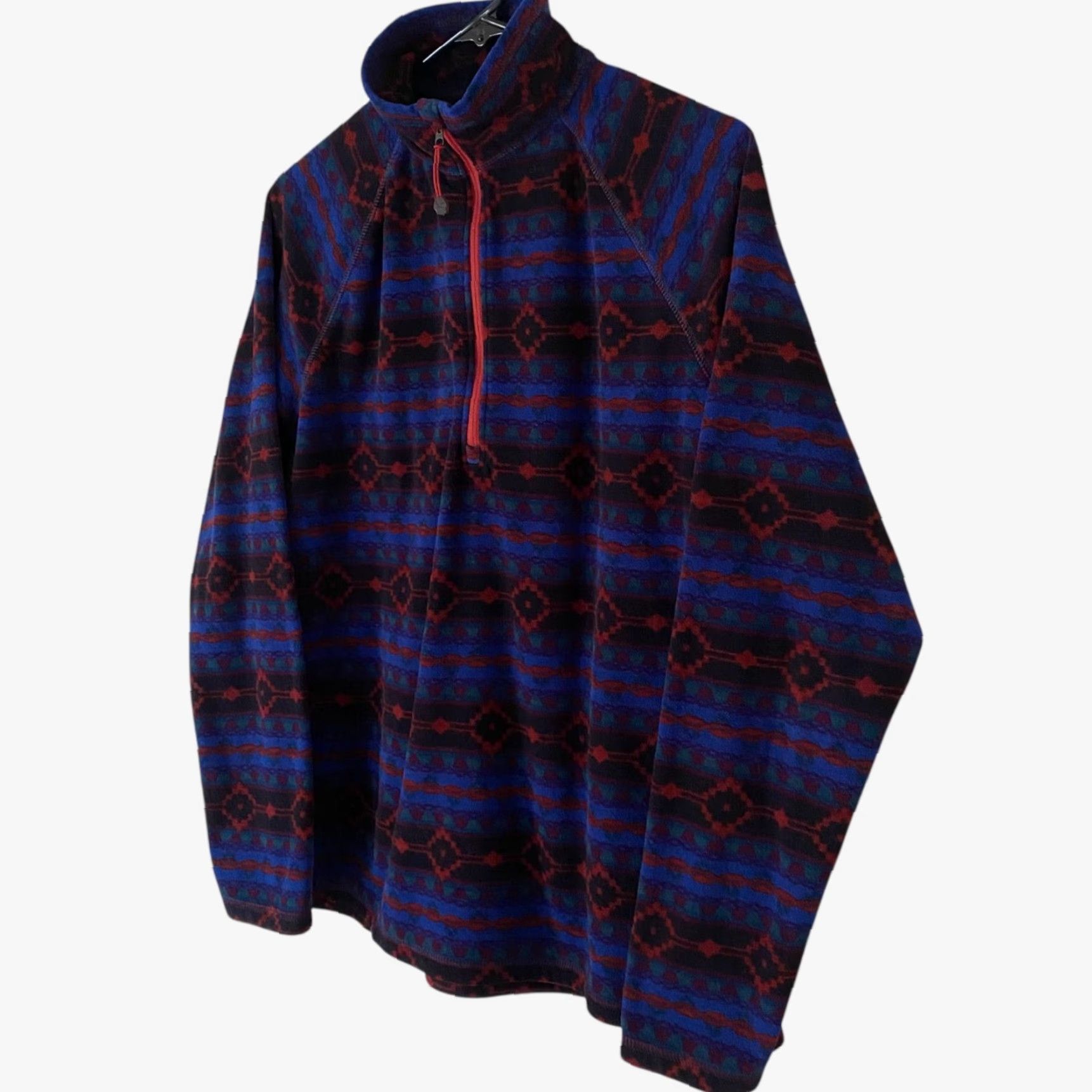 Eddie Bauer VINTAGE Eddie Bauer Quest Fleece Aztec Quarter-Zip Women's Large Long-Sleeve Pullover Size L / US 10 / IT 46 - 2 Thumbnail