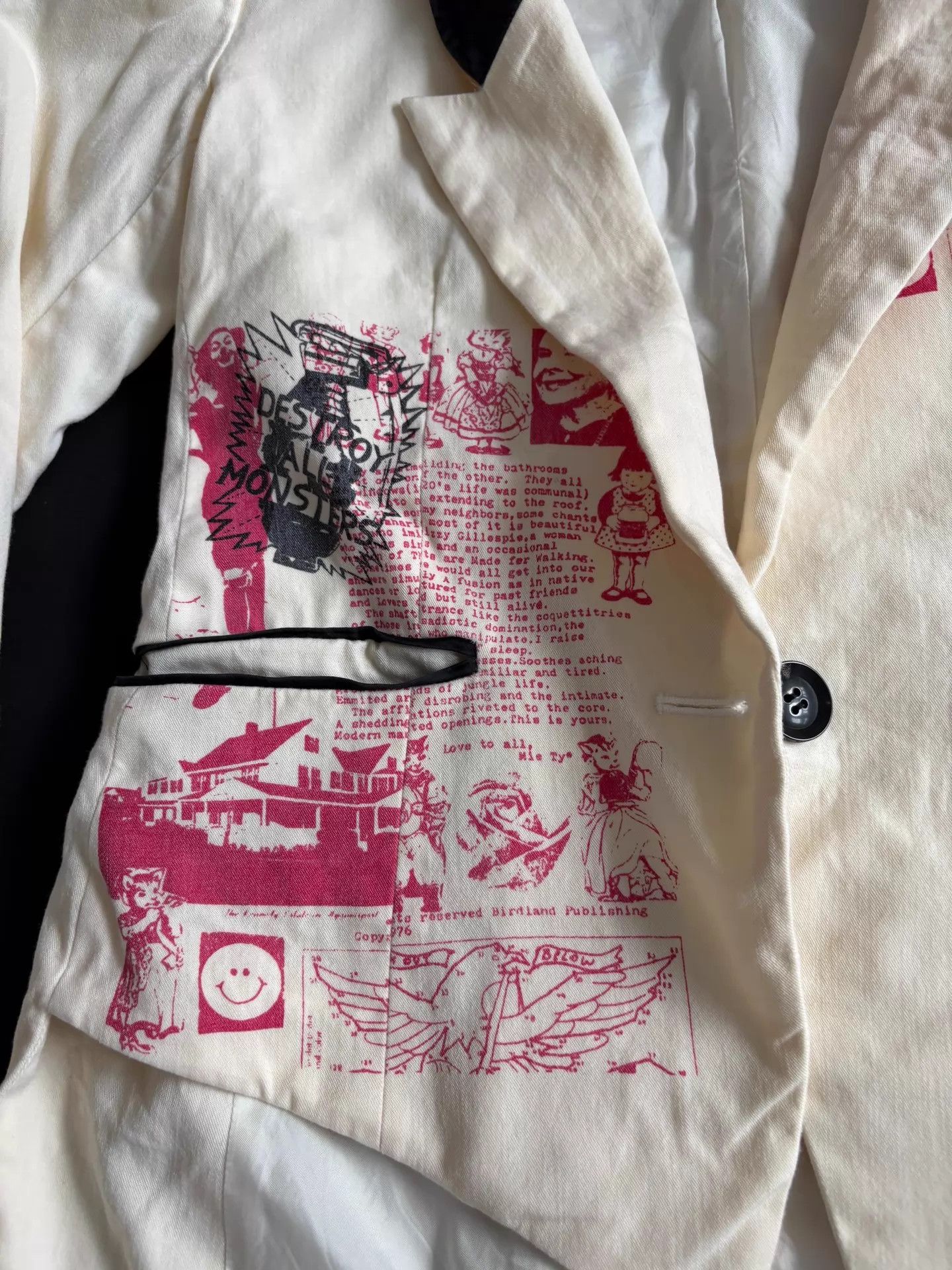Hysteric Glamour Hysteric Glamour Vintage Asym Blazer w/SP Comic Print Size US M / EU 48-50 / 2 - 3 Thumbnail