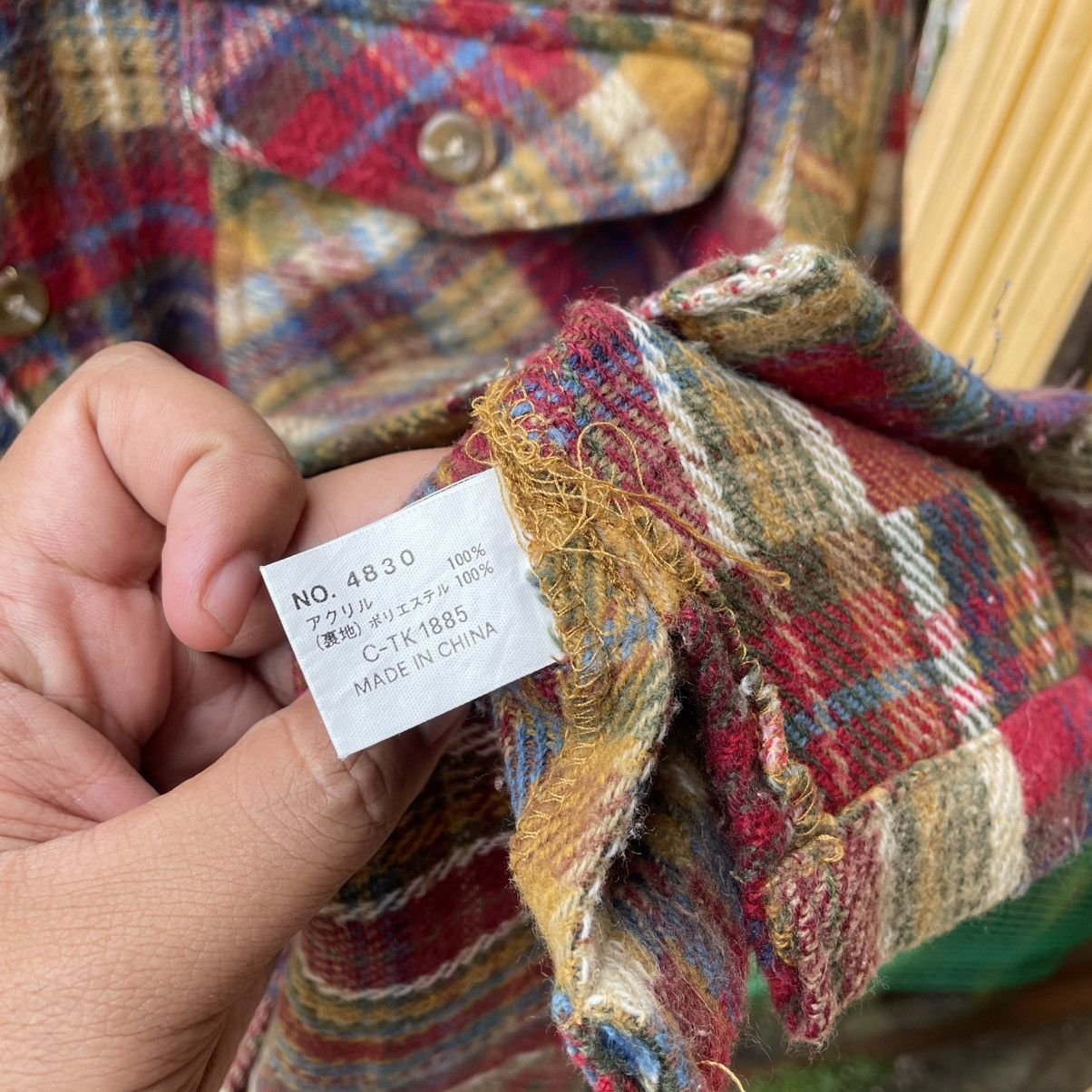 Japanese Brand × Vintage 🔥🇯🇵Paradise Retro Checkerd Western Wool Flannel Jacket Size US M / EU 48-50 / 2 - 8 Thumbnail