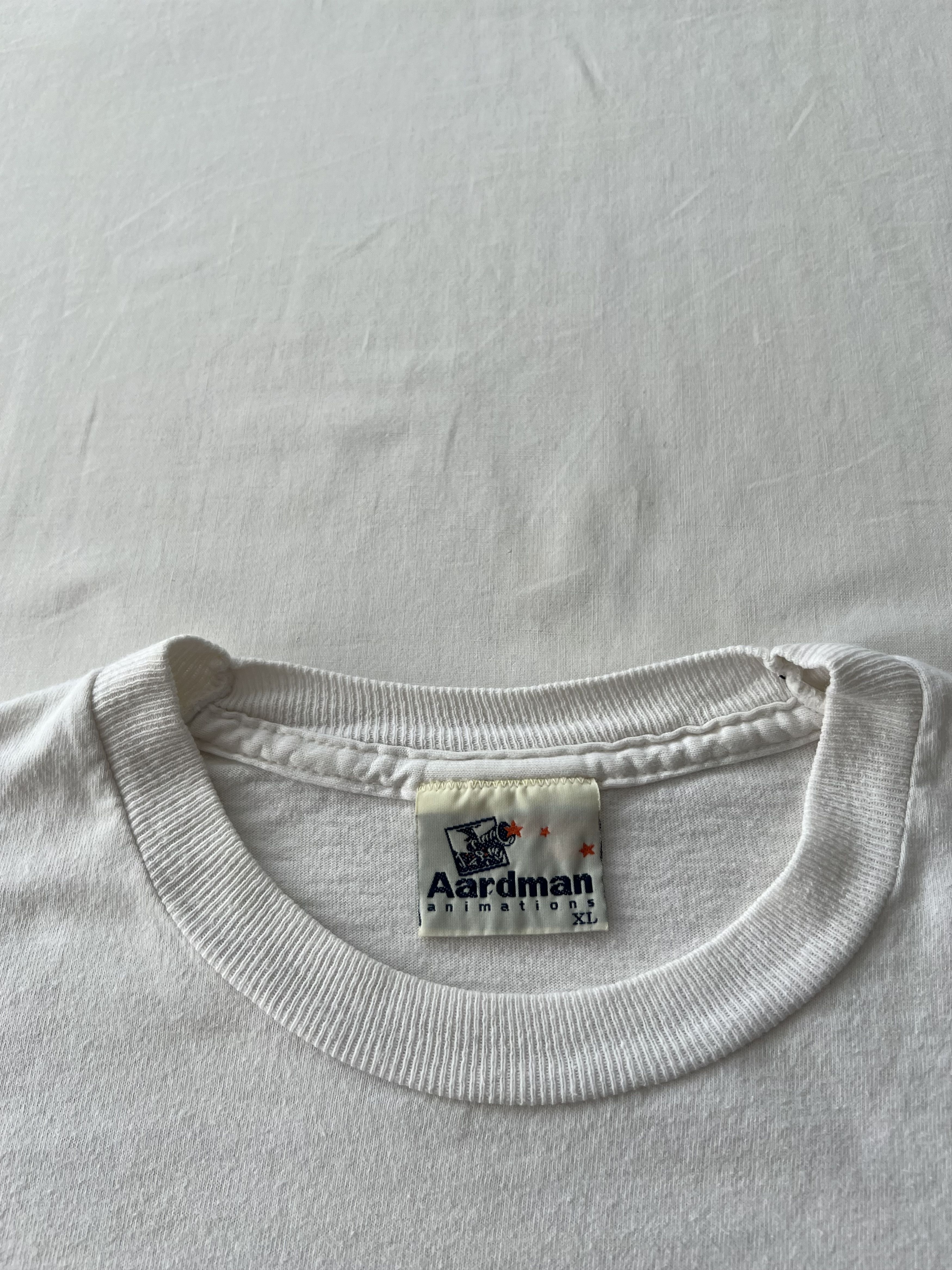 Cartoon Network Vintage 1989 Wallace and Gromit Cartoon White T-shirt Size US XL / EU 56 / 4 - 12 Thumbnail